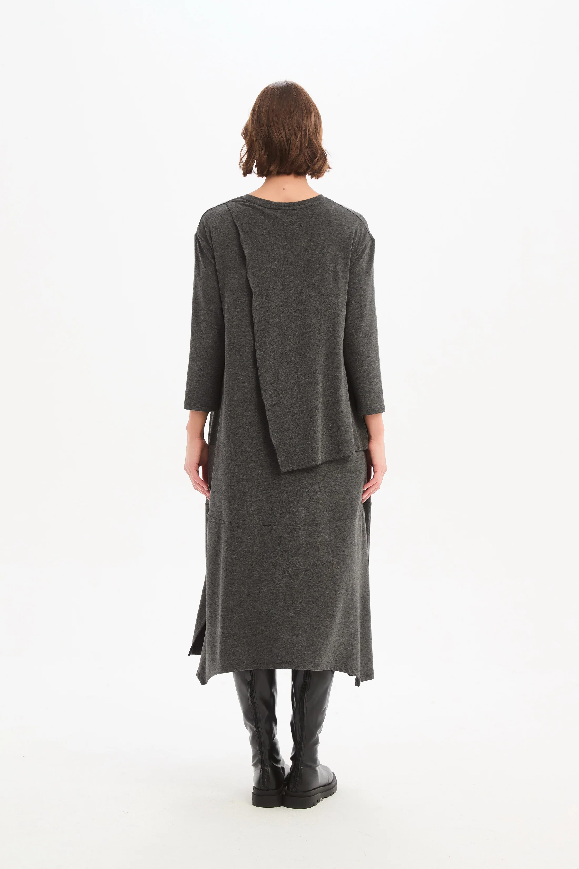 OVERLAY PANEL KNIT DRESS - Image 15