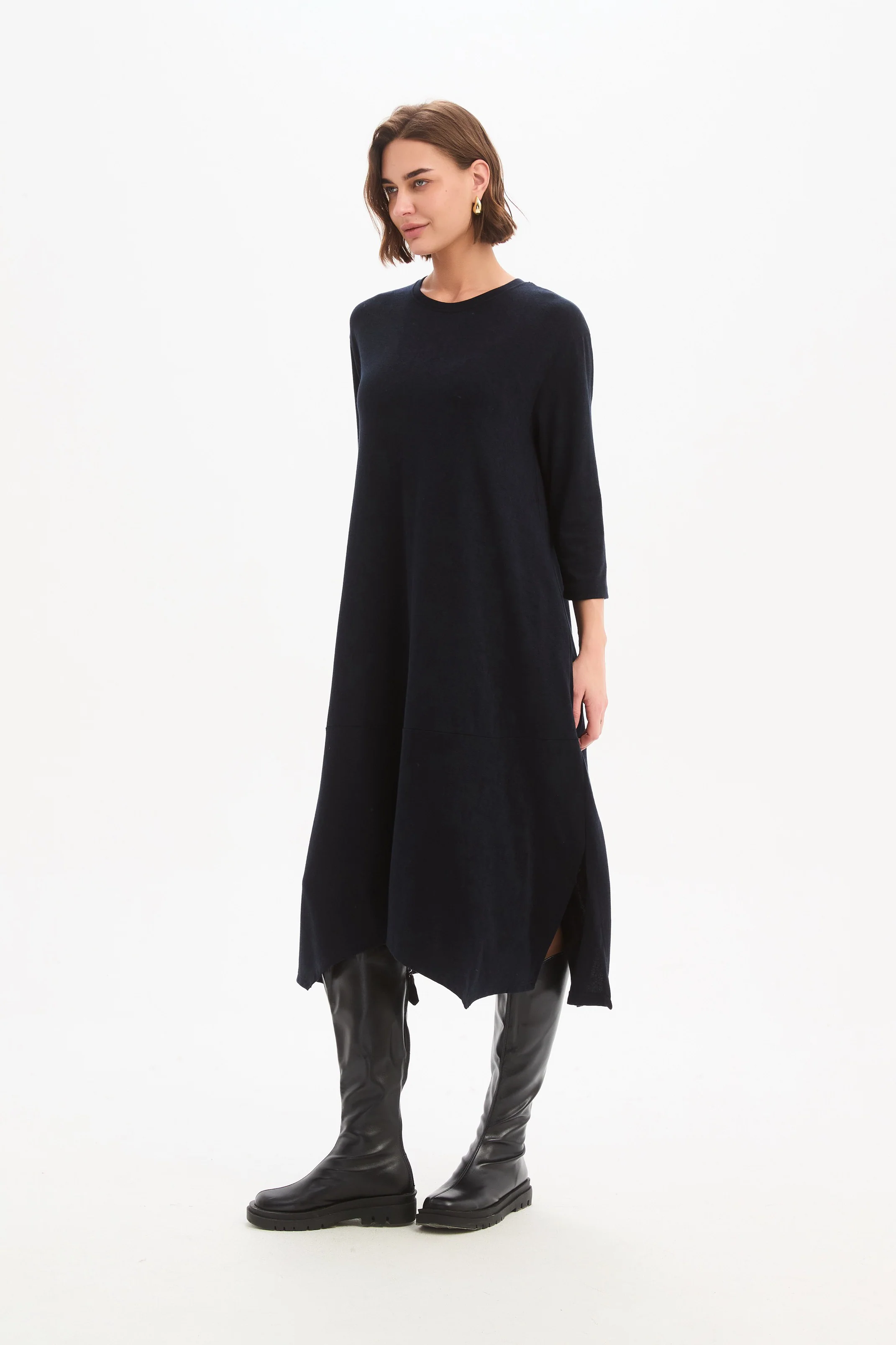 OVERLAY PANEL KNIT DRESS - Image 3