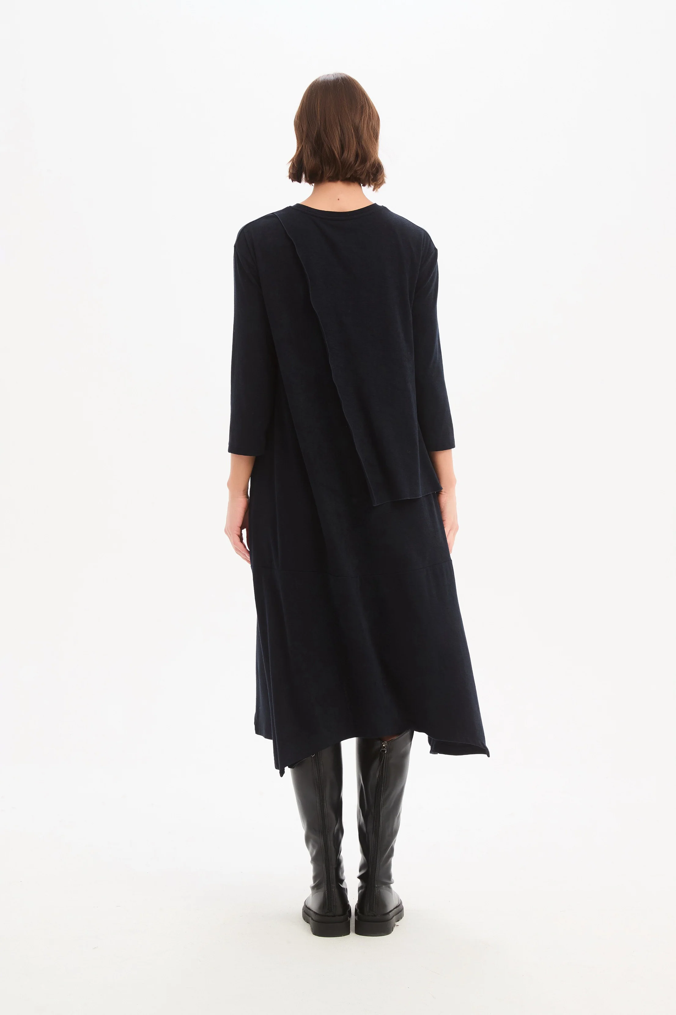 OVERLAY PANEL KNIT DRESS - Image 5