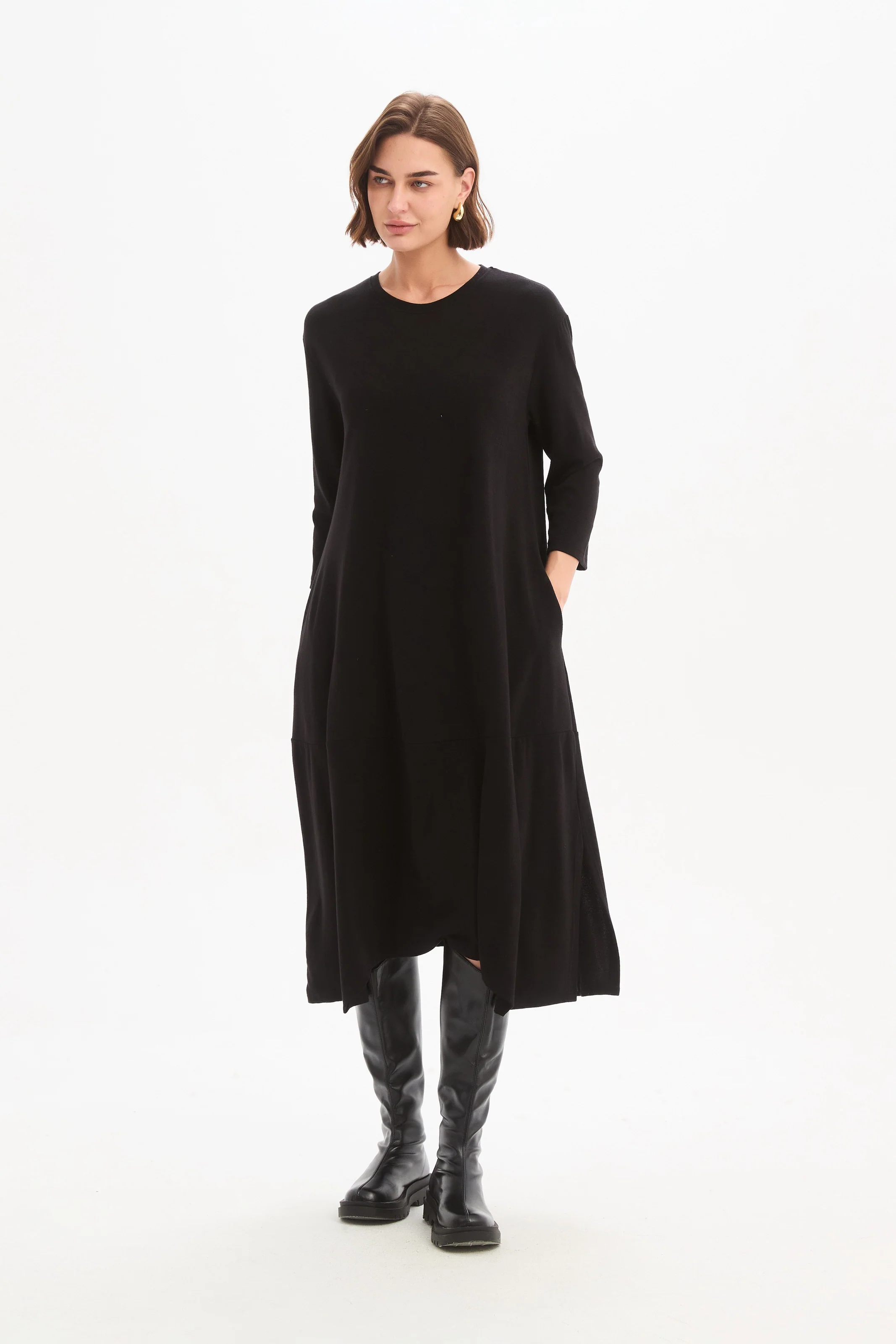 OVERLAY PANEL KNIT DRESS - Image 6