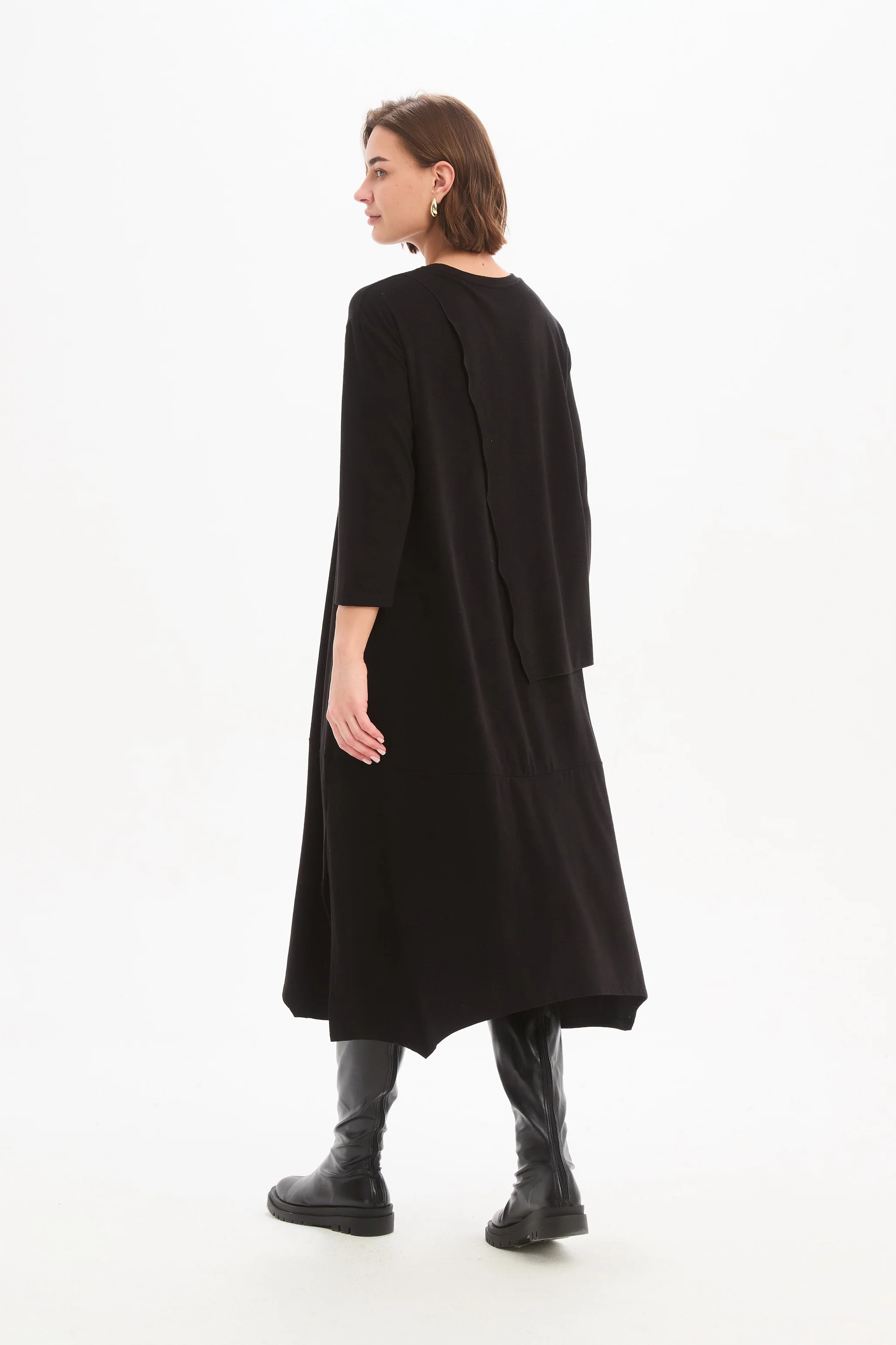 OVERLAY PANEL KNIT DRESS - Image 7