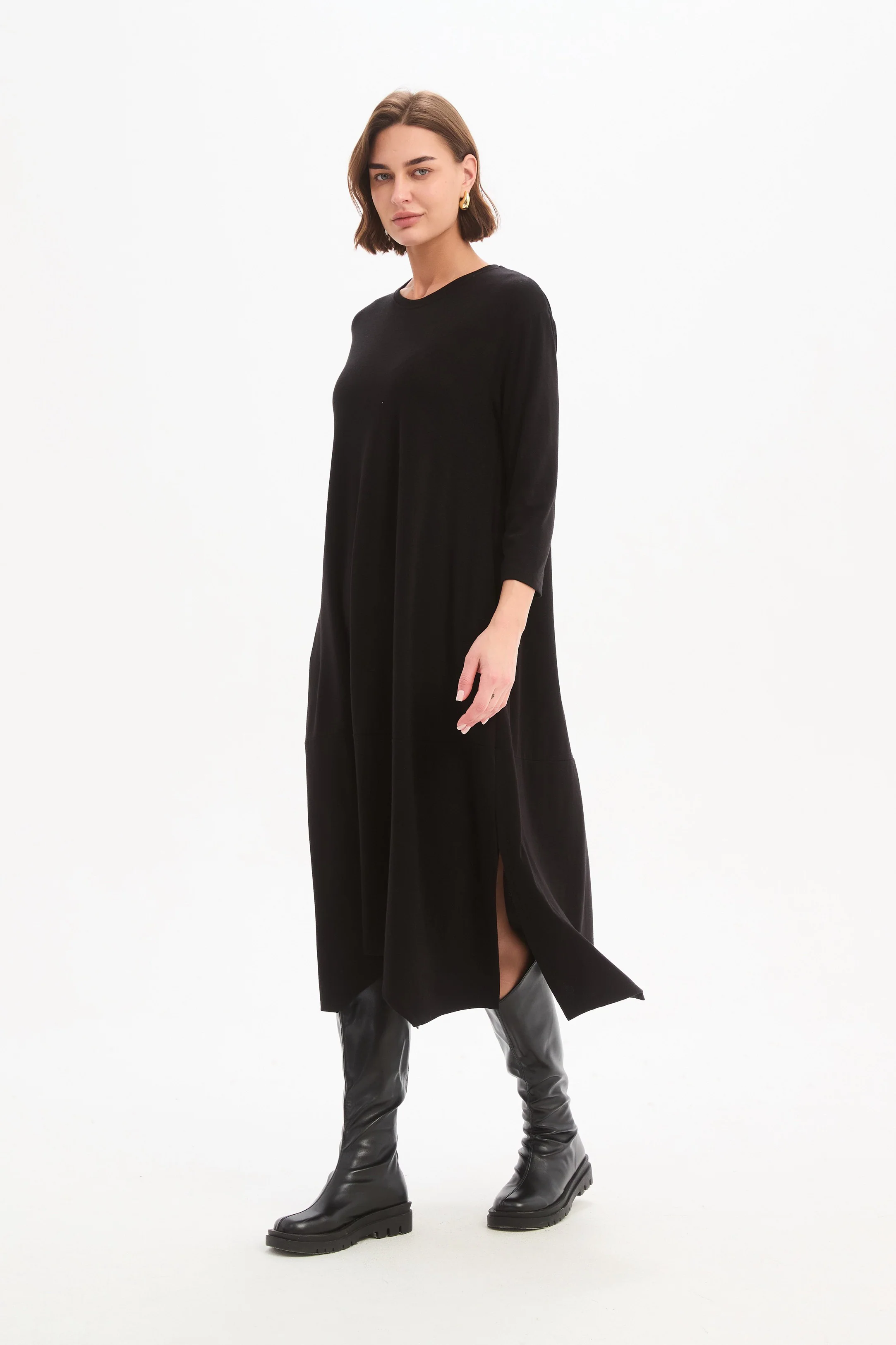 OVERLAY PANEL KNIT DRESS - Image 8