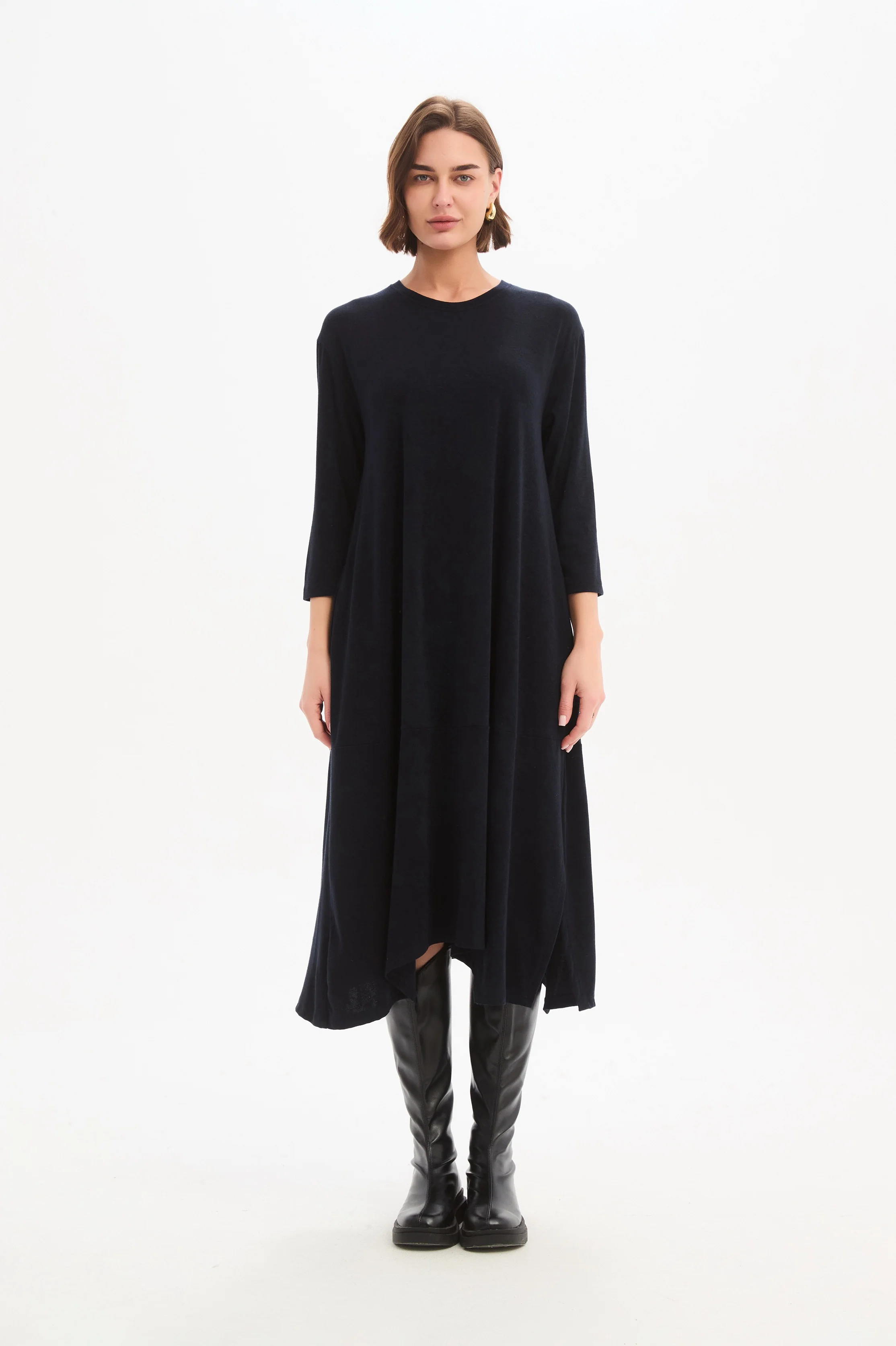 OVERLAY PANEL KNIT DRESS - Image 9