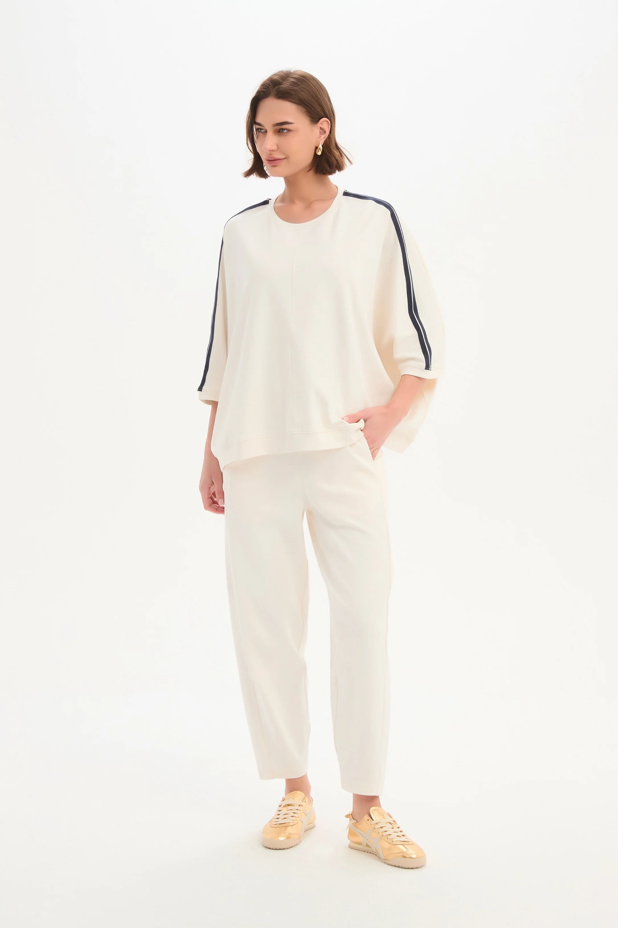 OVERSIZED 3/4 STRIPE SLEEVE TEE - Image 12