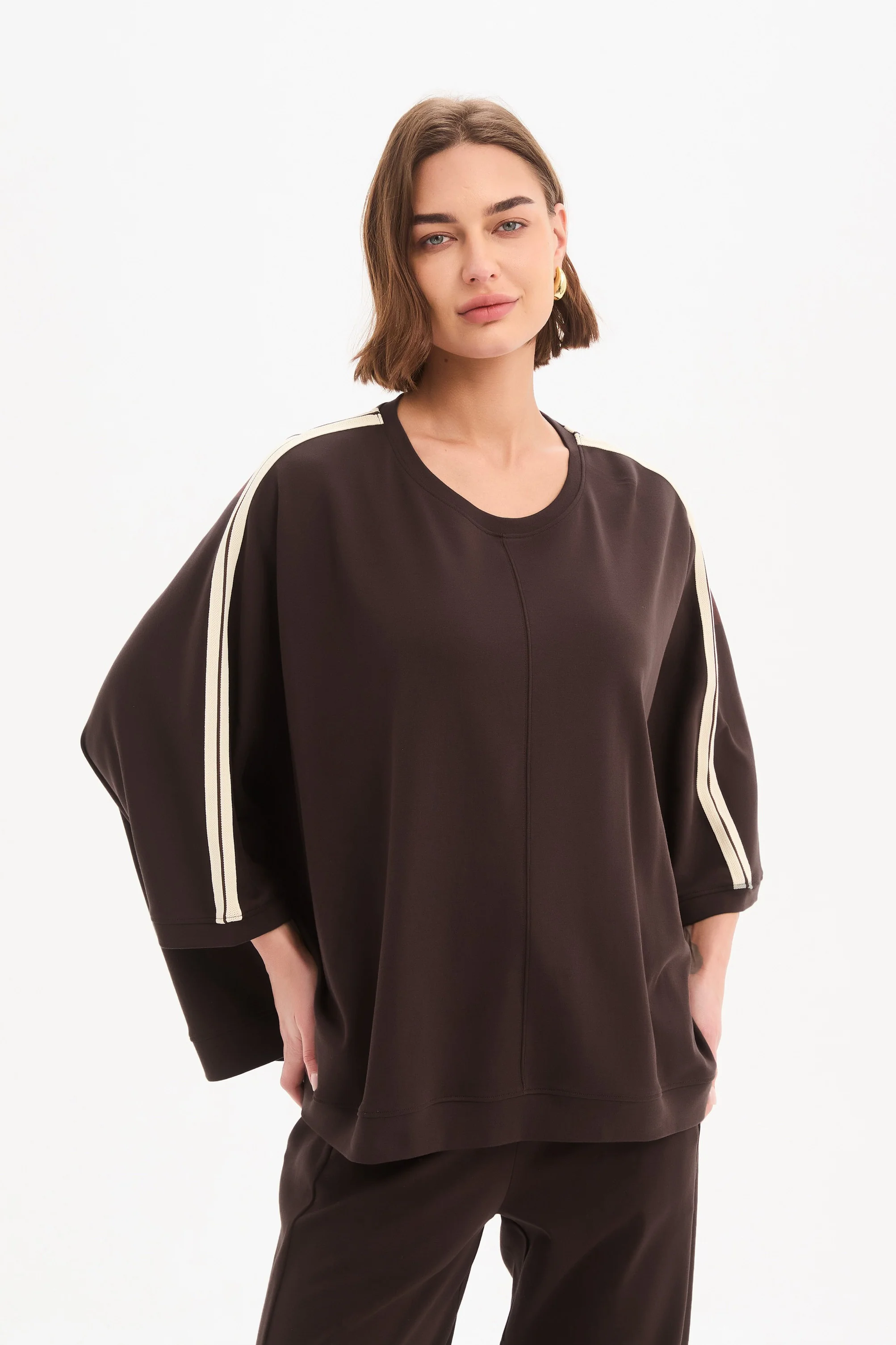 OVERSIZED 3/4 STRIPE SLEEVE TEE - Image 20
