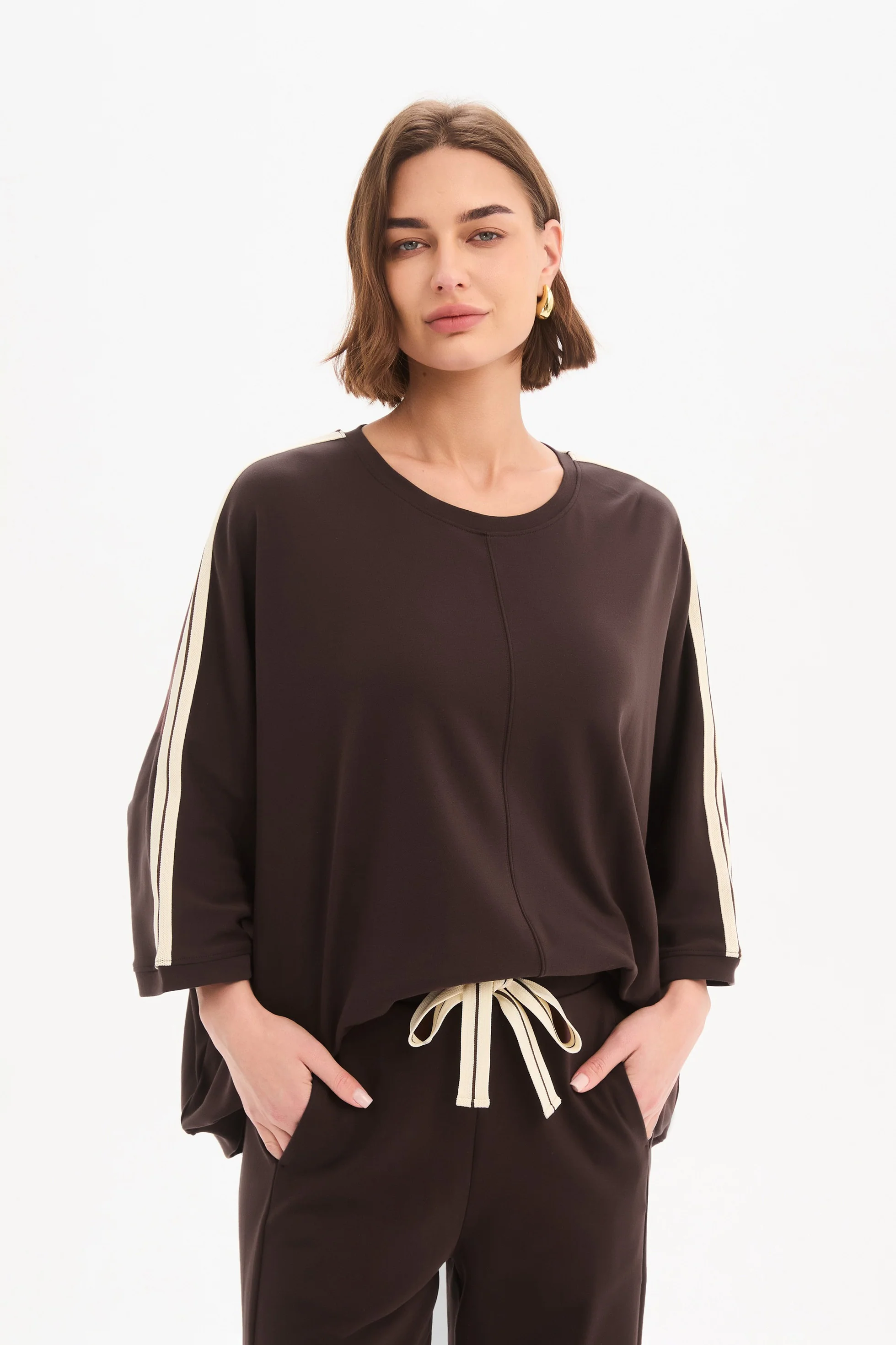OVERSIZED 3/4 STRIPE SLEEVE TEE - Image 21
