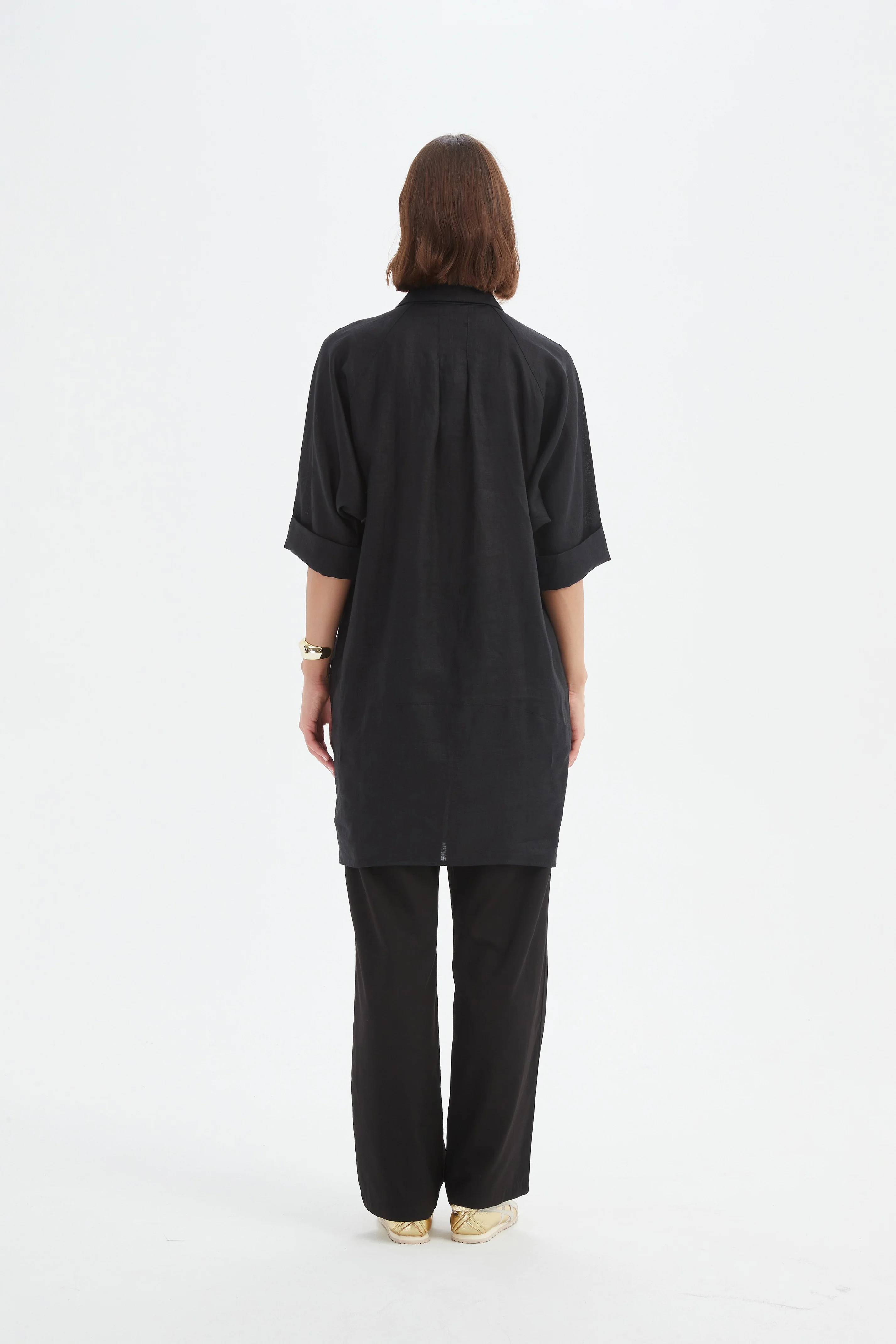 OVERSIZED LINEN SHIRT DRESS - Image 11