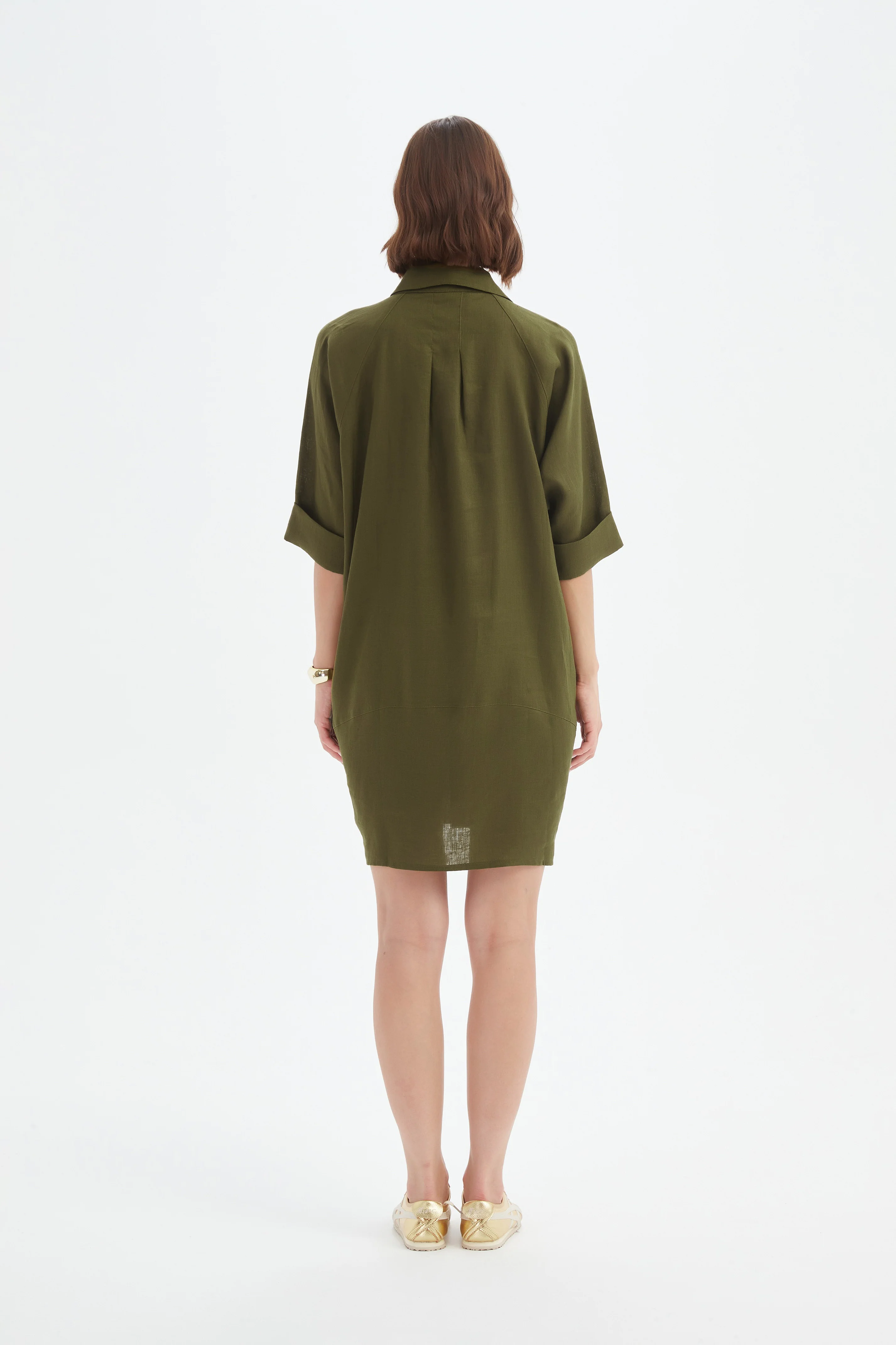 OVERSIZED LINEN SHIRT DRESS - Image 6