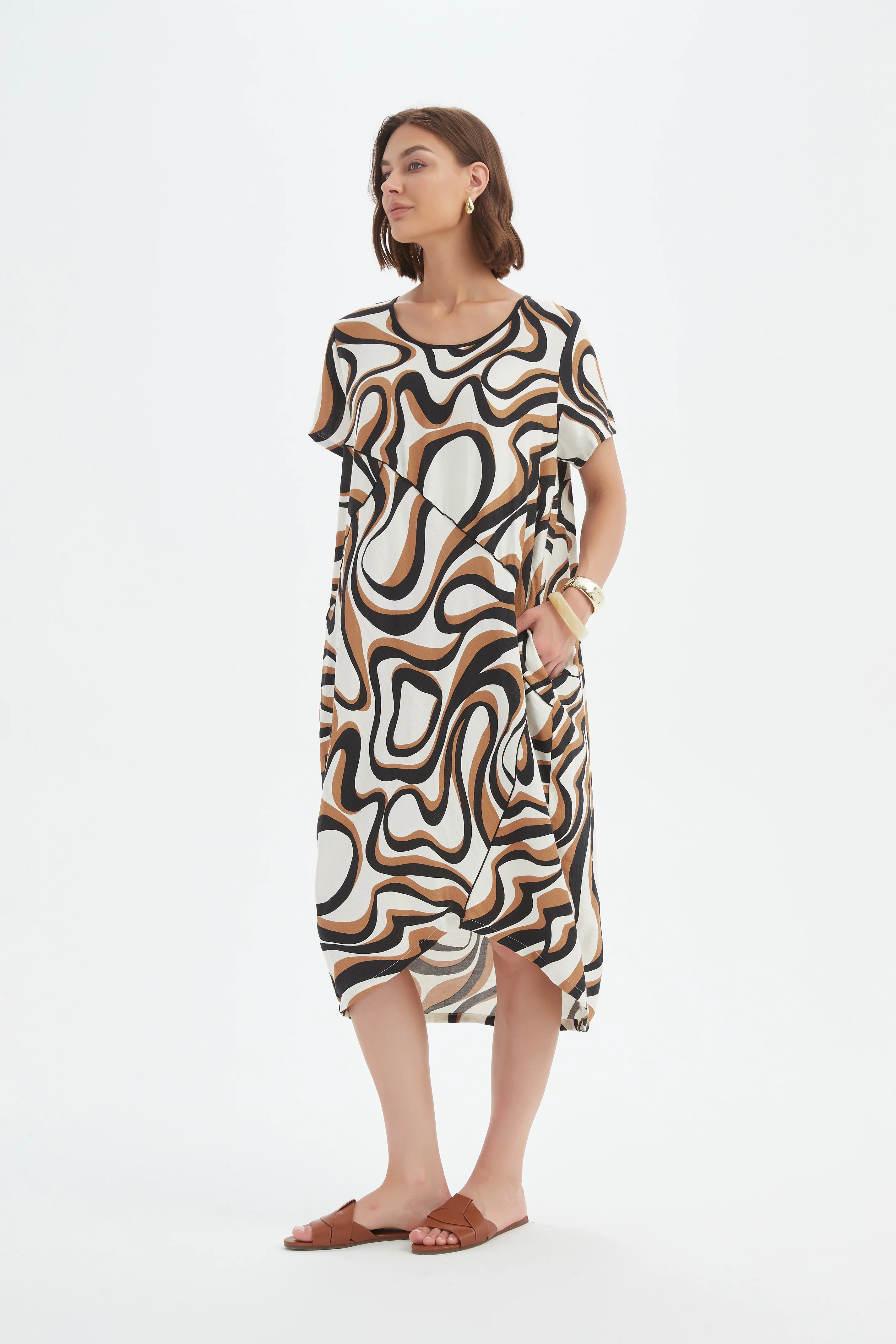 PANEL PRINT DRESS - Image 3