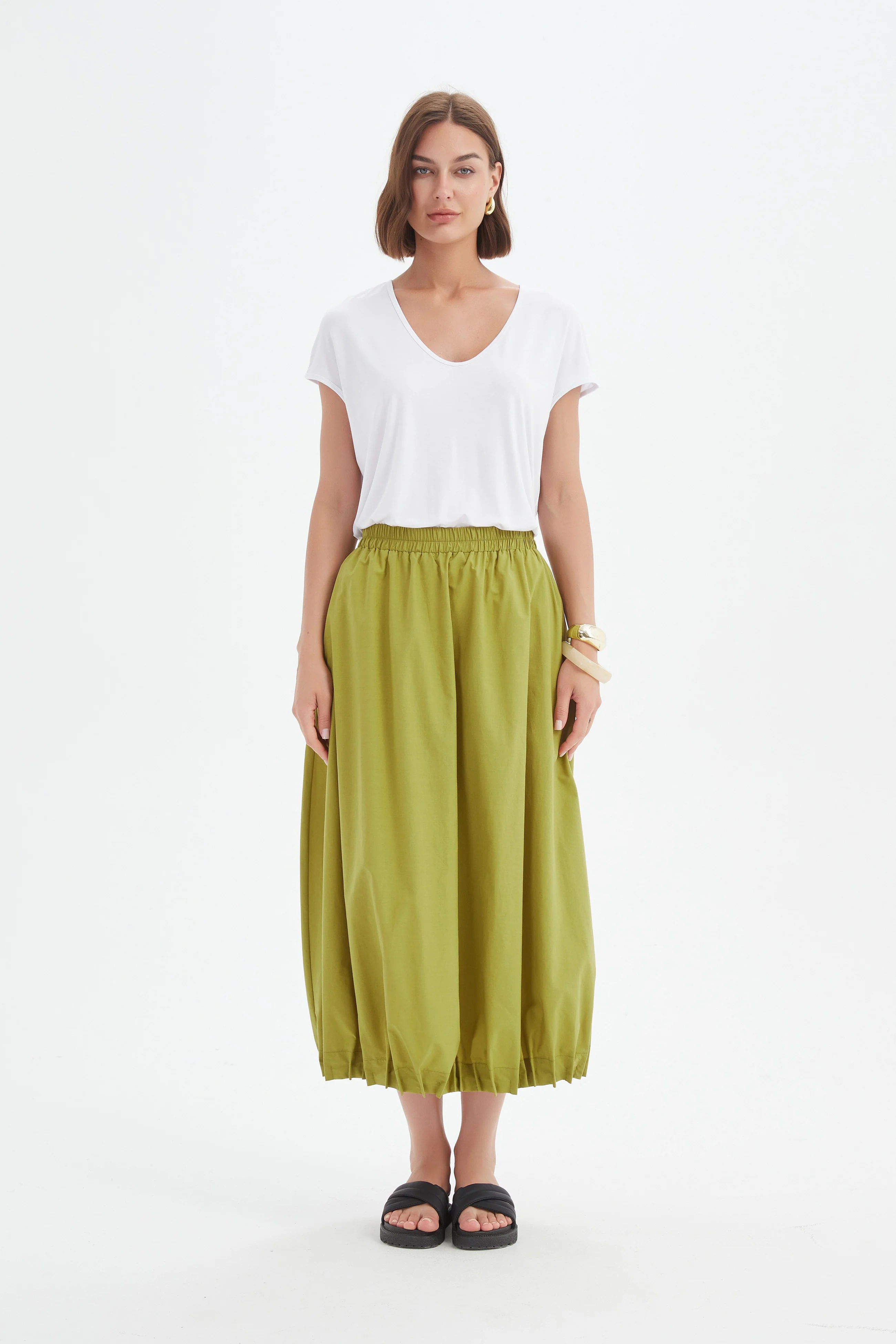 PIN TUCK HEM SKIRT - Image 10
