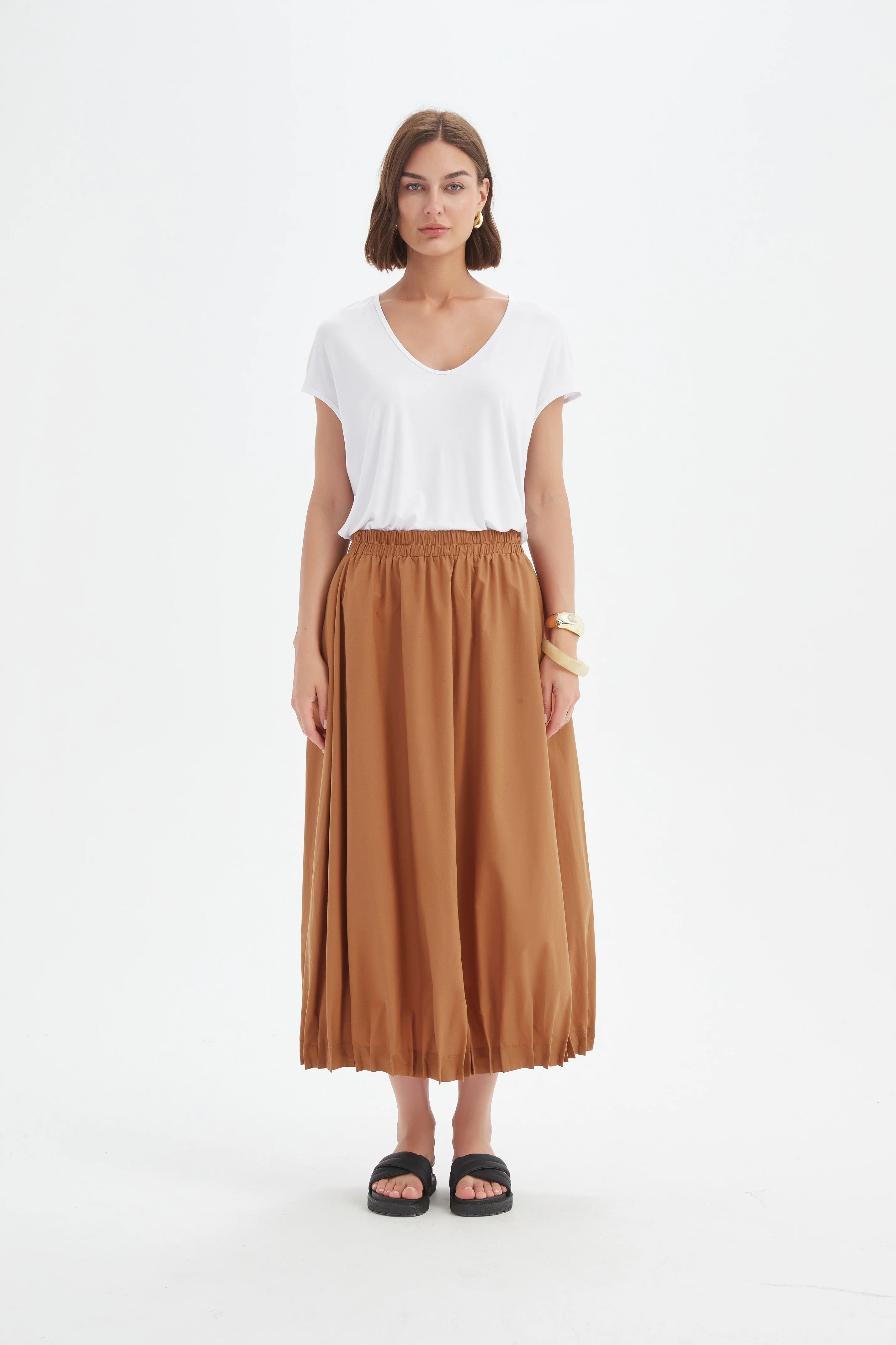 PIN TUCK HEM SKIRT - Image 15