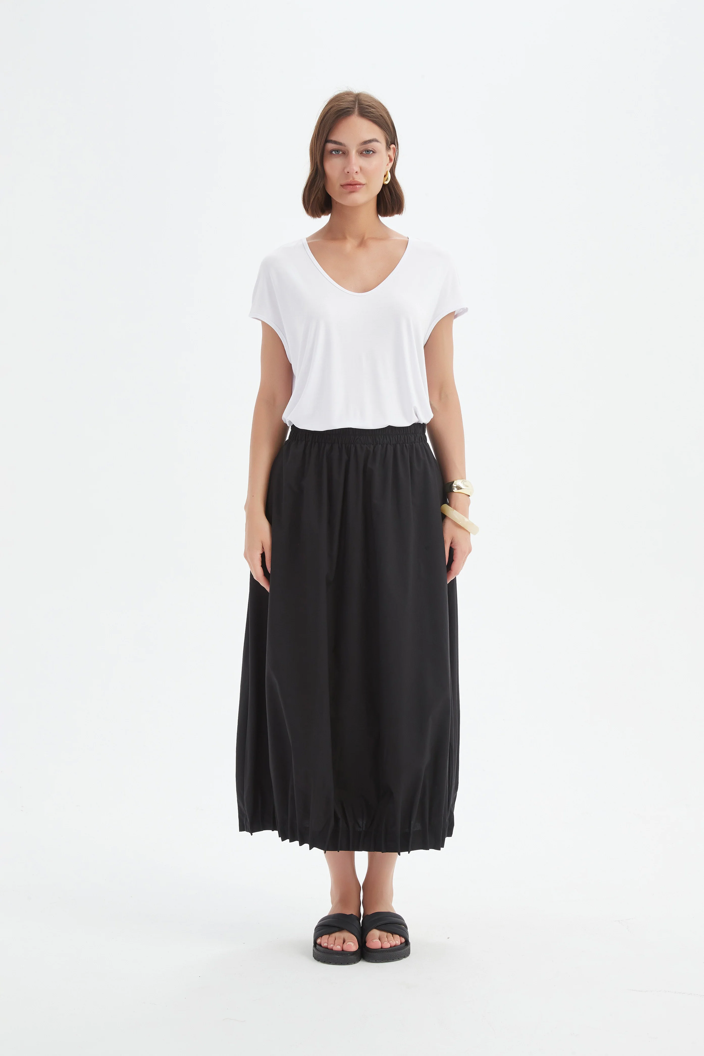 PIN TUCK HEM SKIRT - Image 5