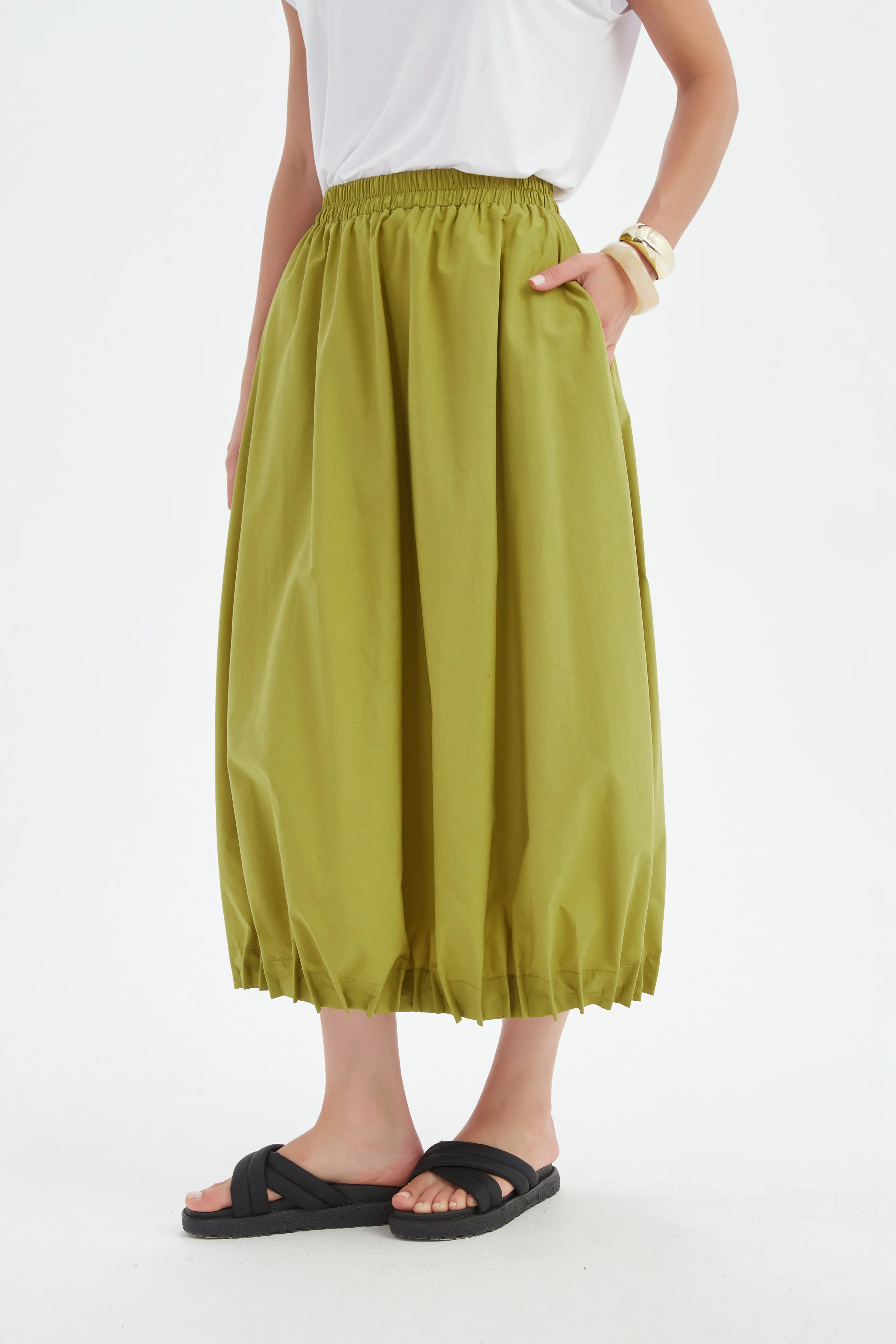 PIN TUCK HEM SKIRT - Image 7