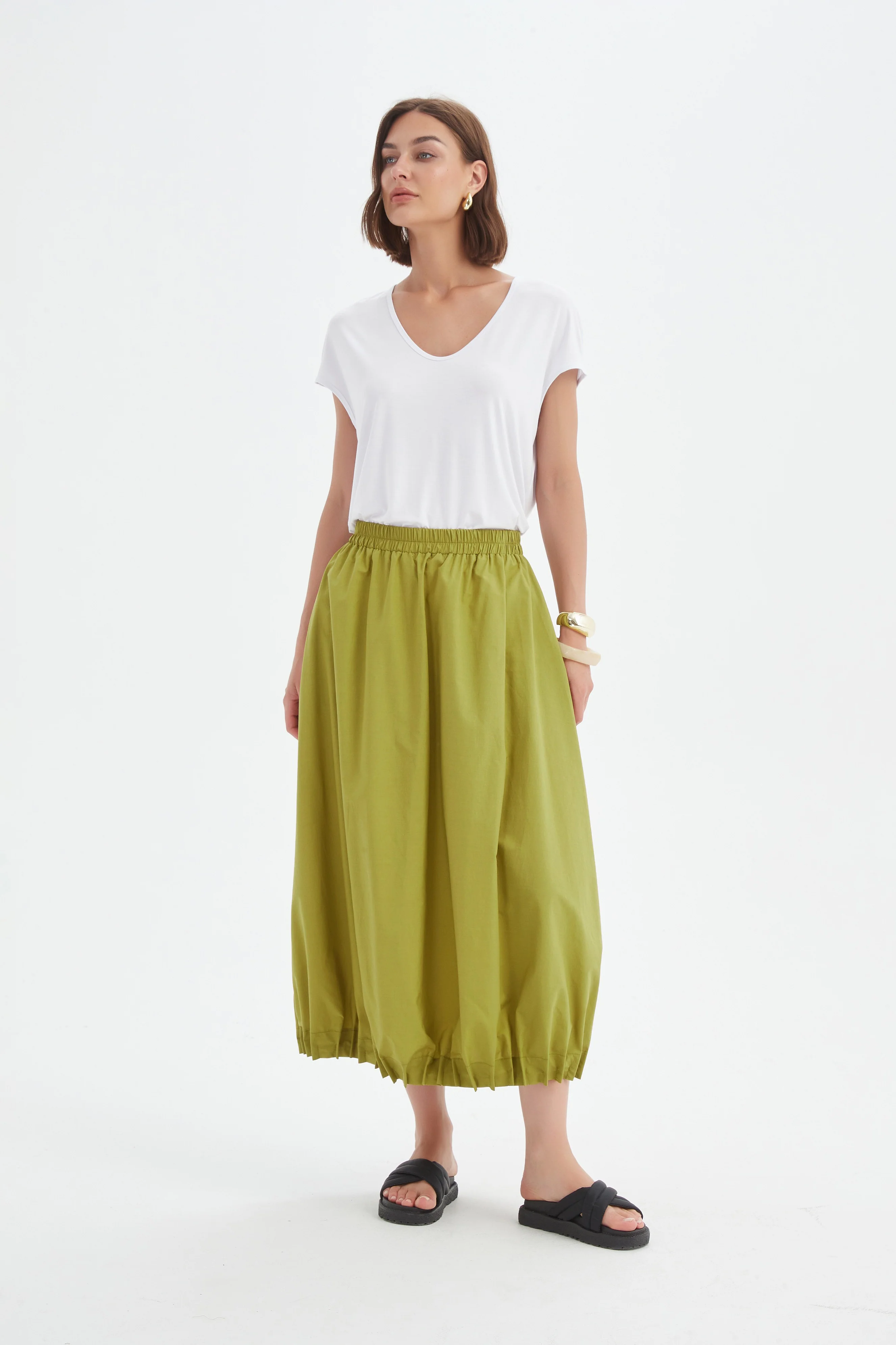 PIN TUCK HEM SKIRT - Image 8