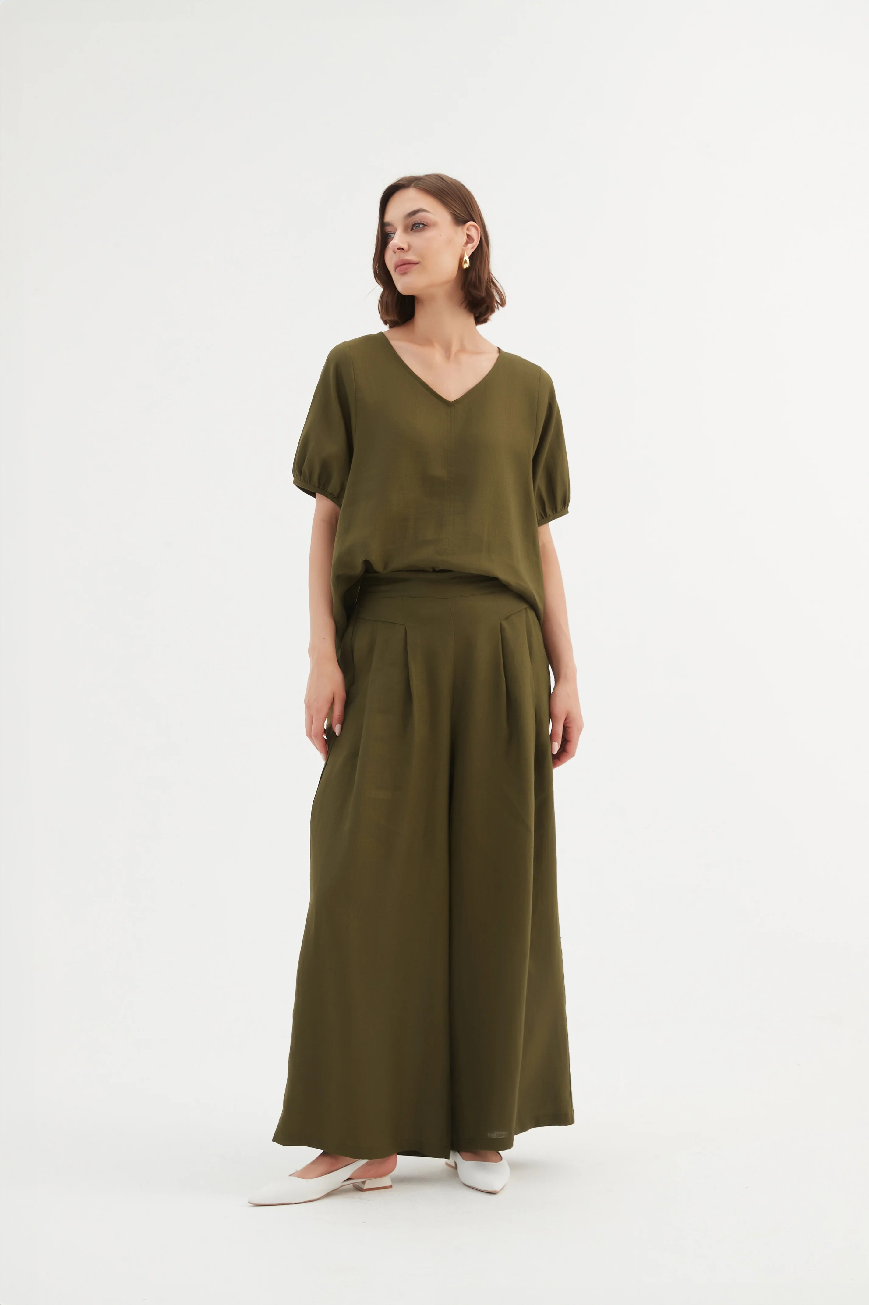 PLEAT FRONT PALAZZO PANT - Image 12