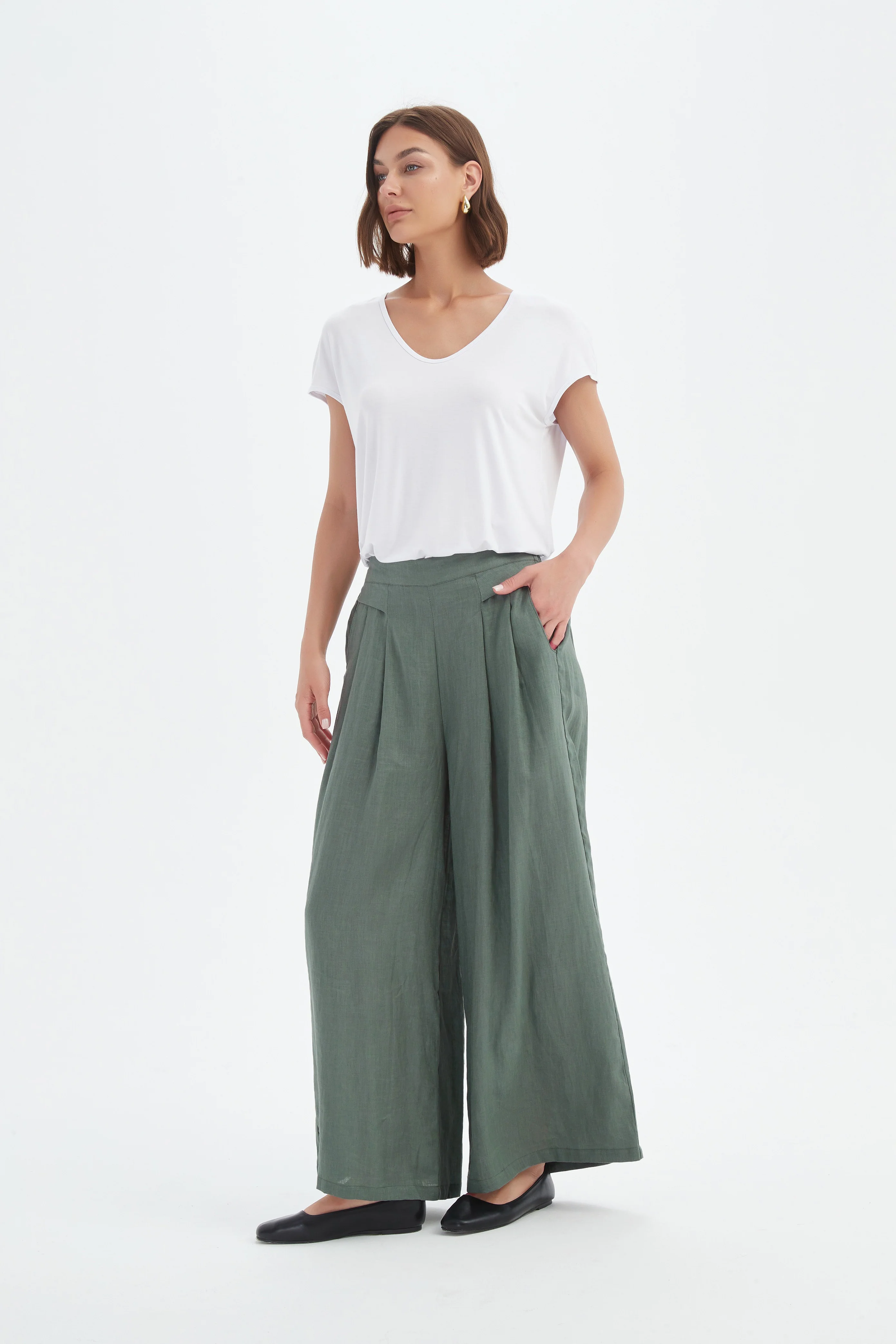 PLEAT FRONT PALAZZO PANT - Image 4