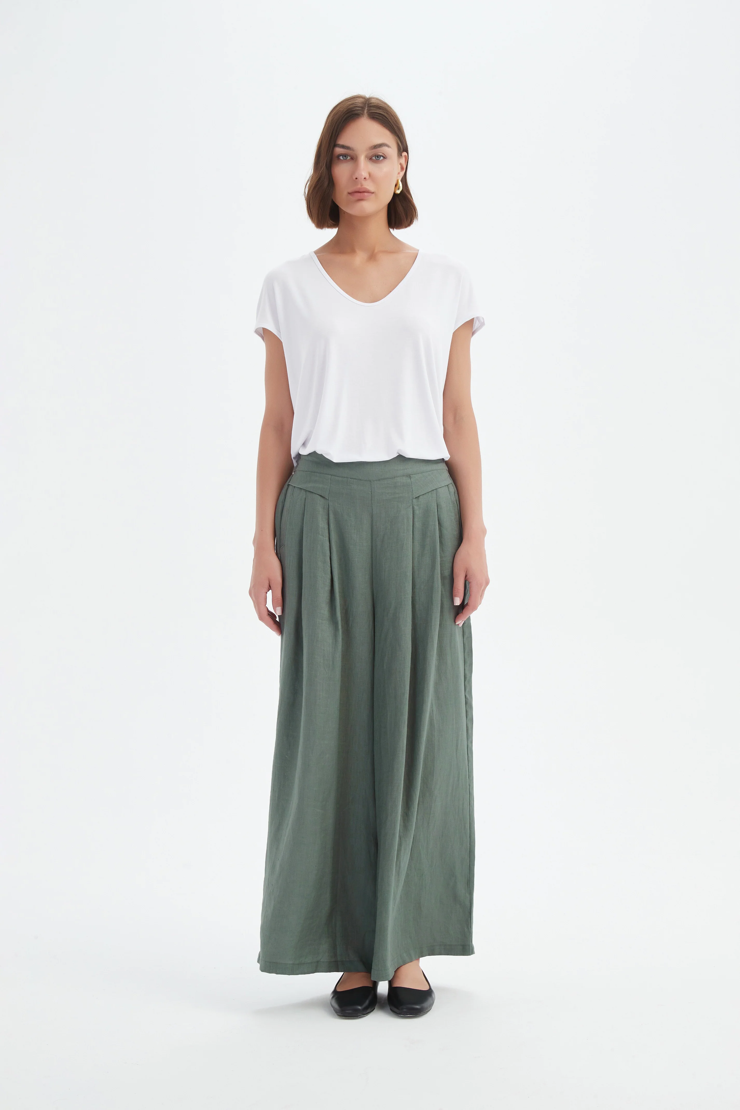 PLEAT FRONT PALAZZO PANT - Image 5