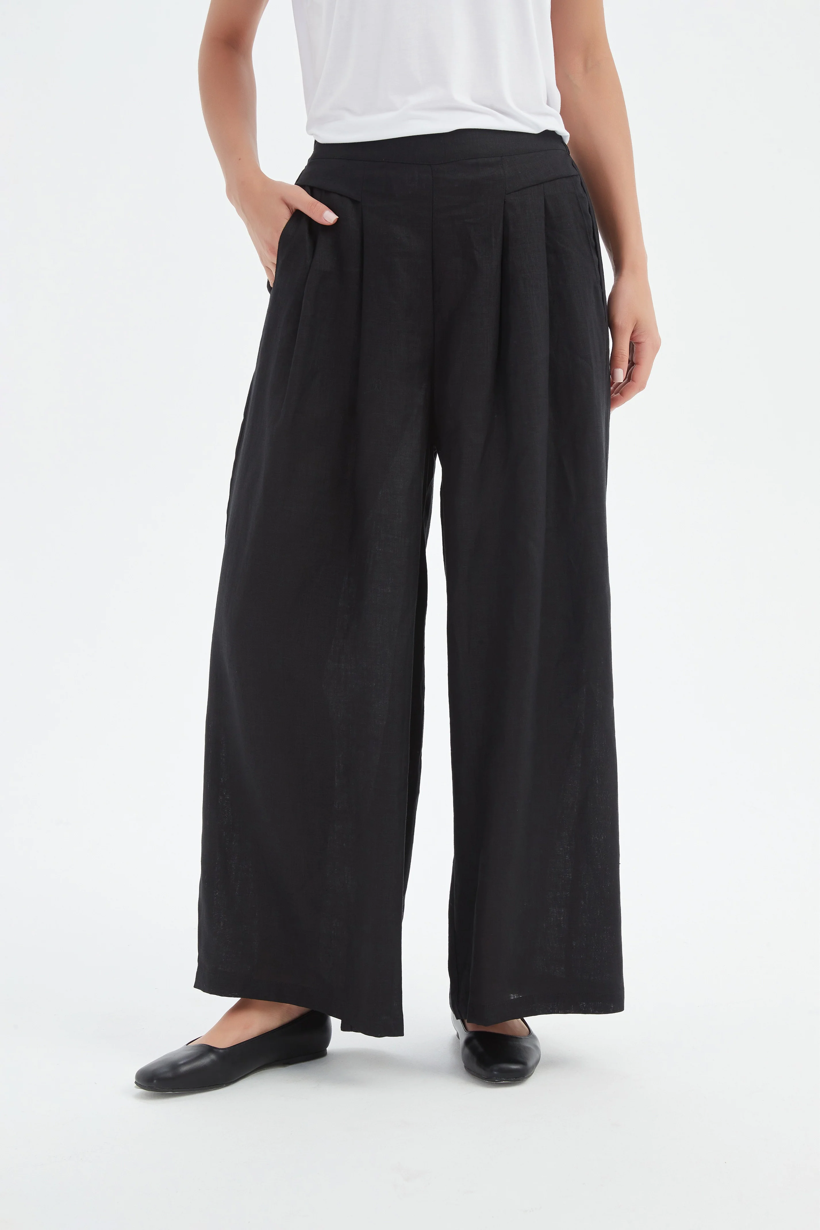 PLEAT FRONT PALAZZO PANT - Image 7