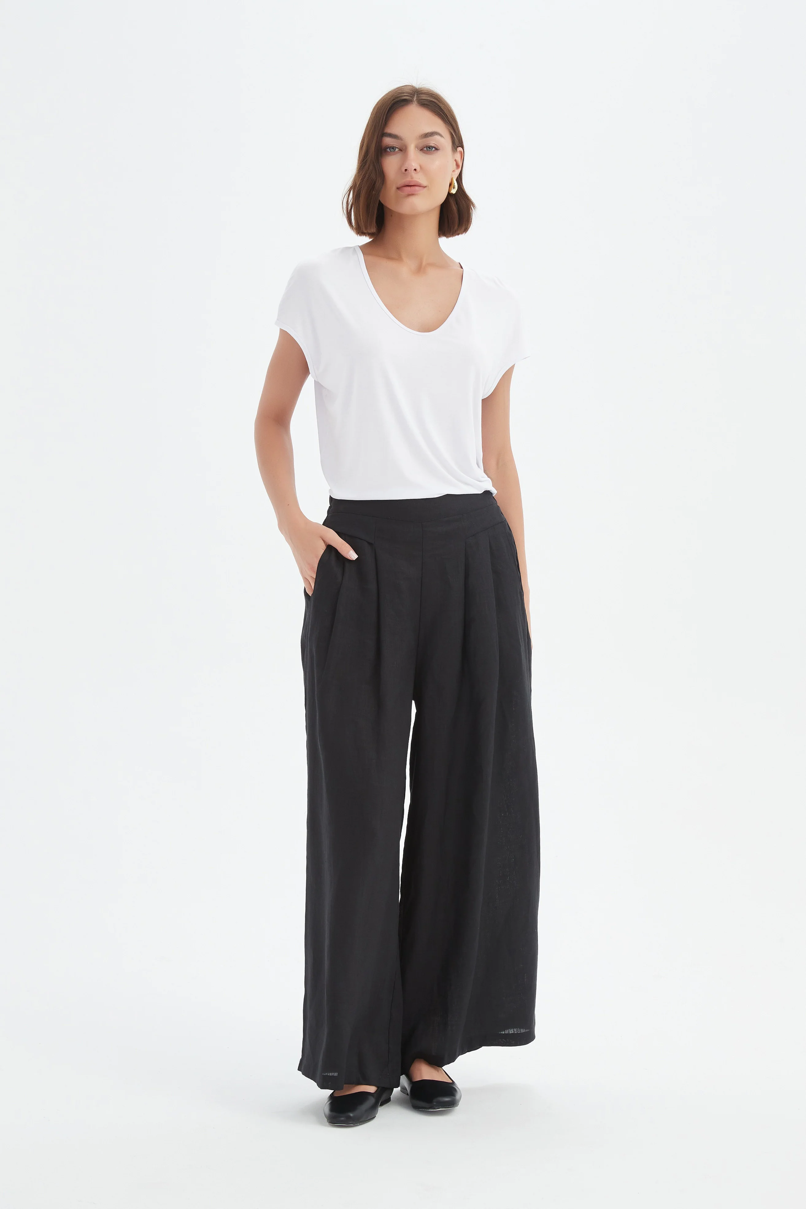 PLEAT FRONT PALAZZO PANT - Image 9