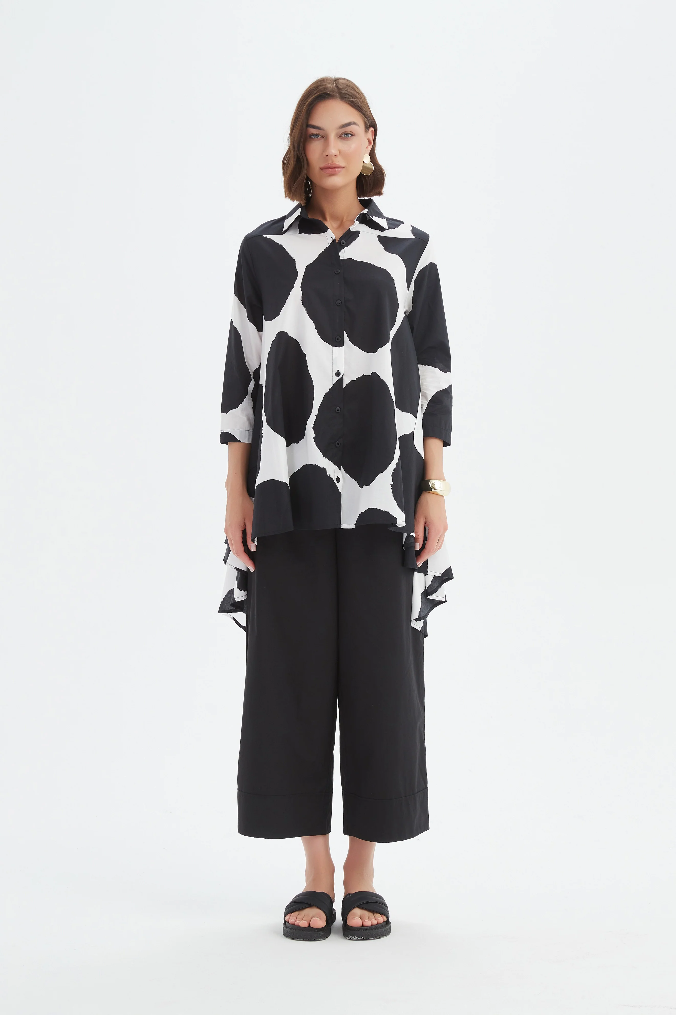 SPOT PRINT SWING BACK SHIRT - Image 4