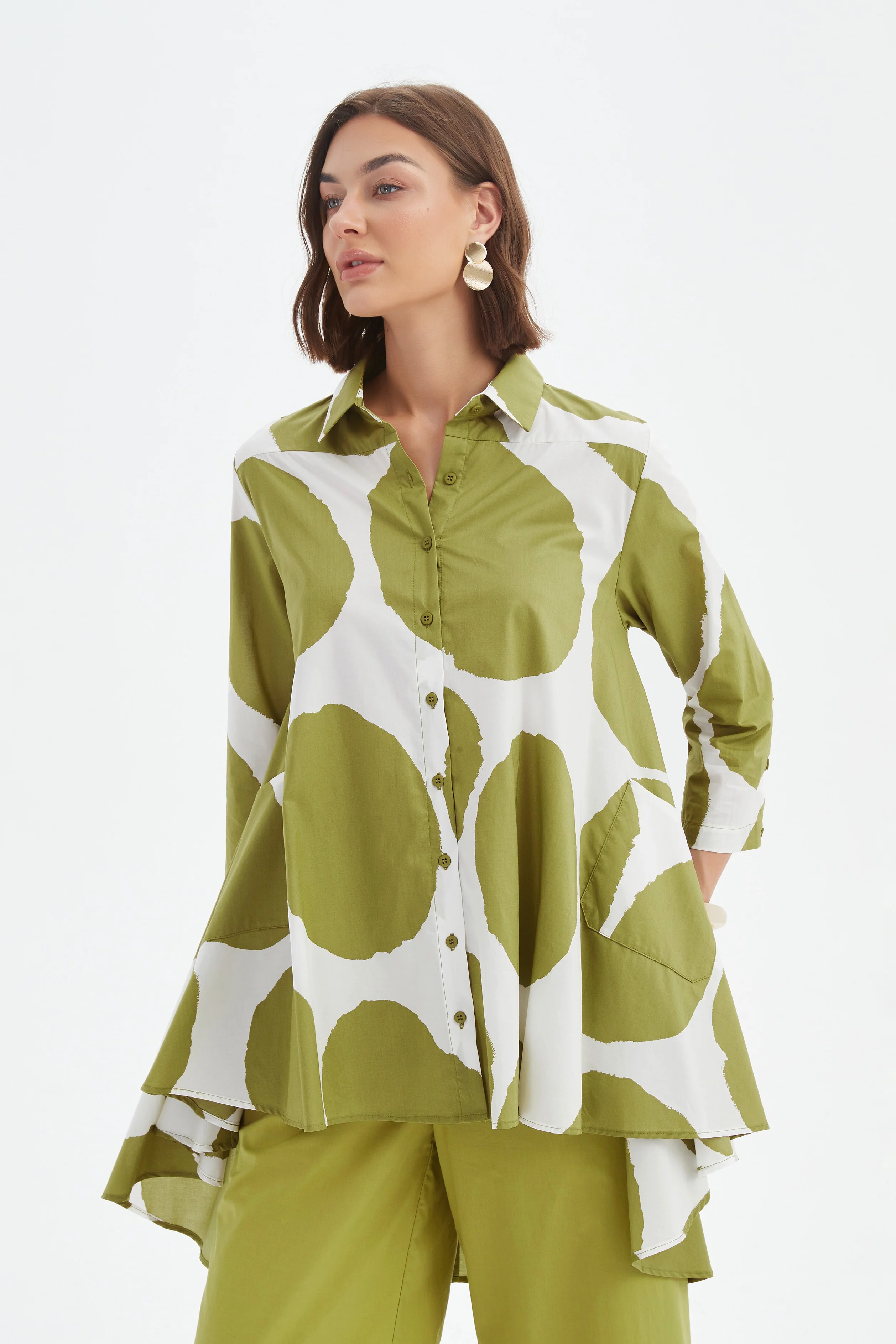 SPOT PRINT SWING BACK SHIRT - Image 6