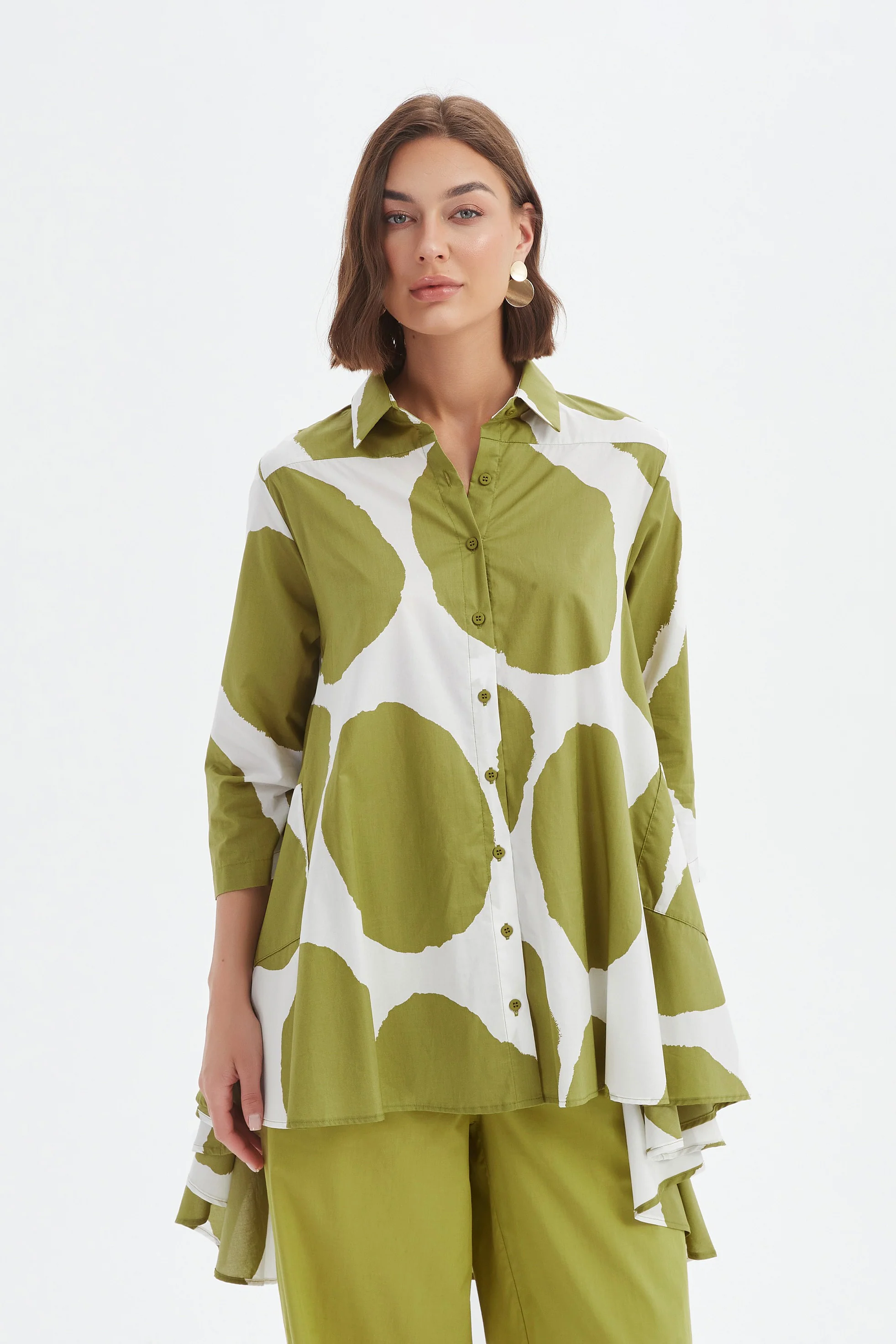 SPOT PRINT SWING BACK SHIRT - Image 7