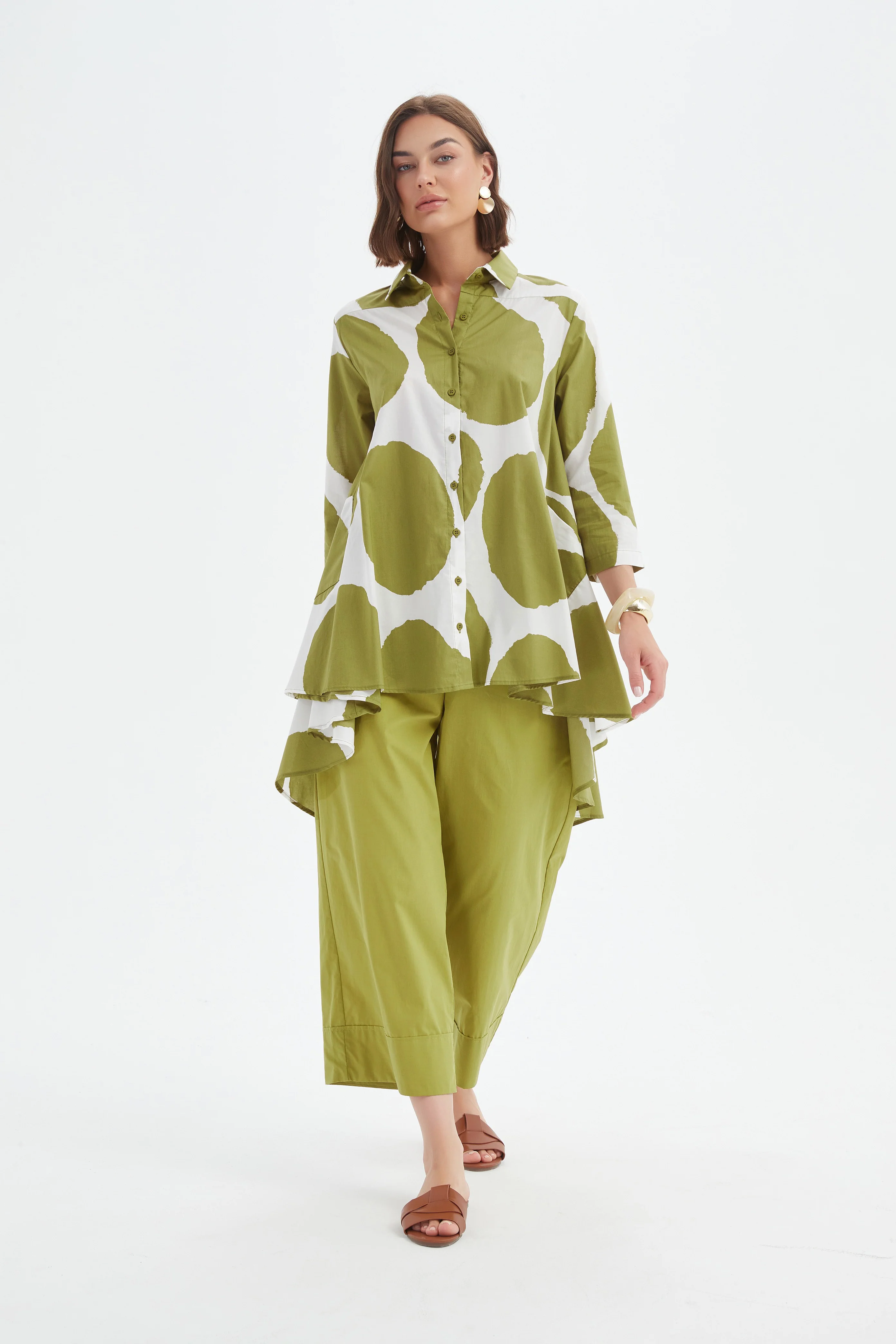 SPOT PRINT SWING BACK SHIRT - Image 8