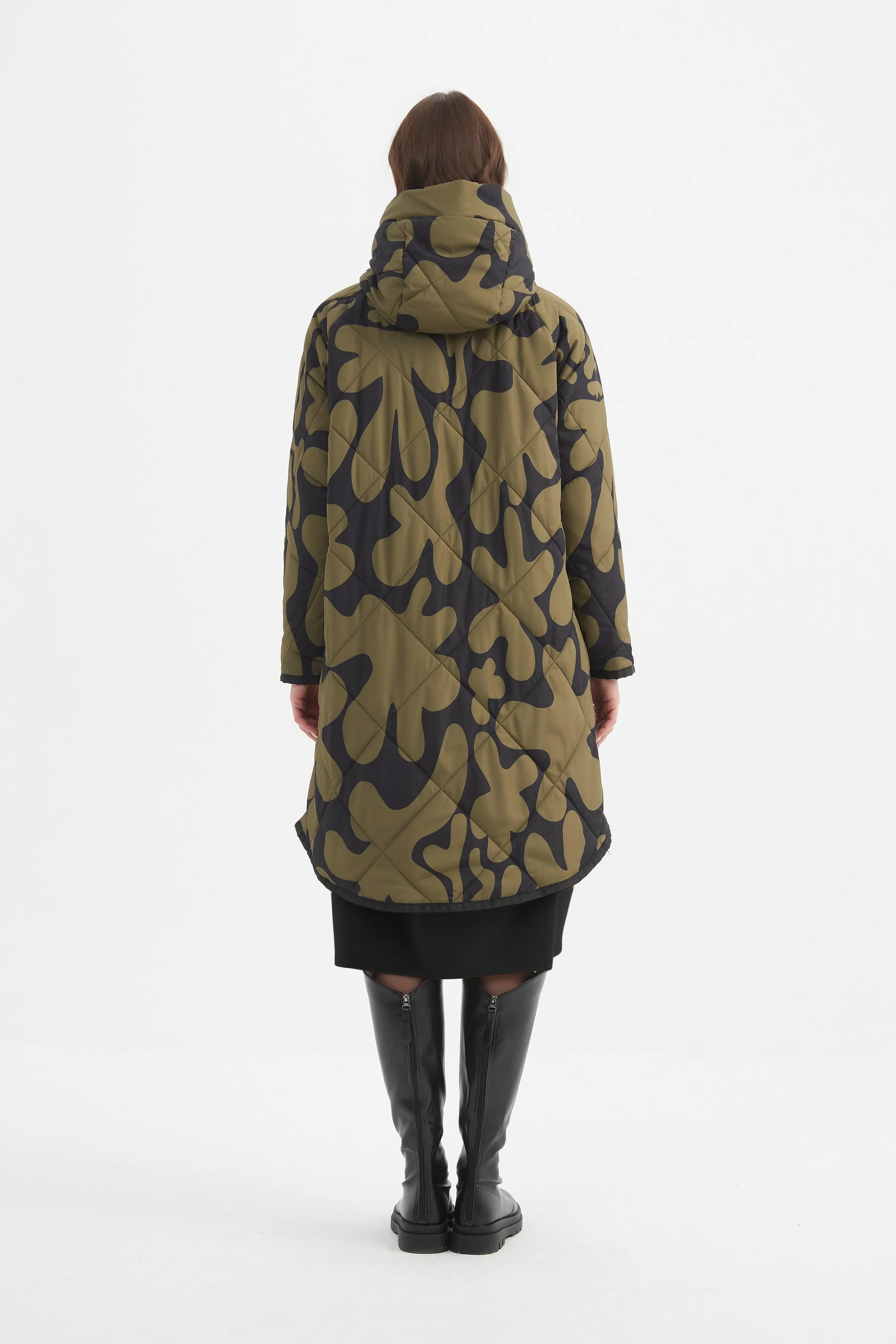 PRINT ZIP HEM WINTER COAT - Image 10