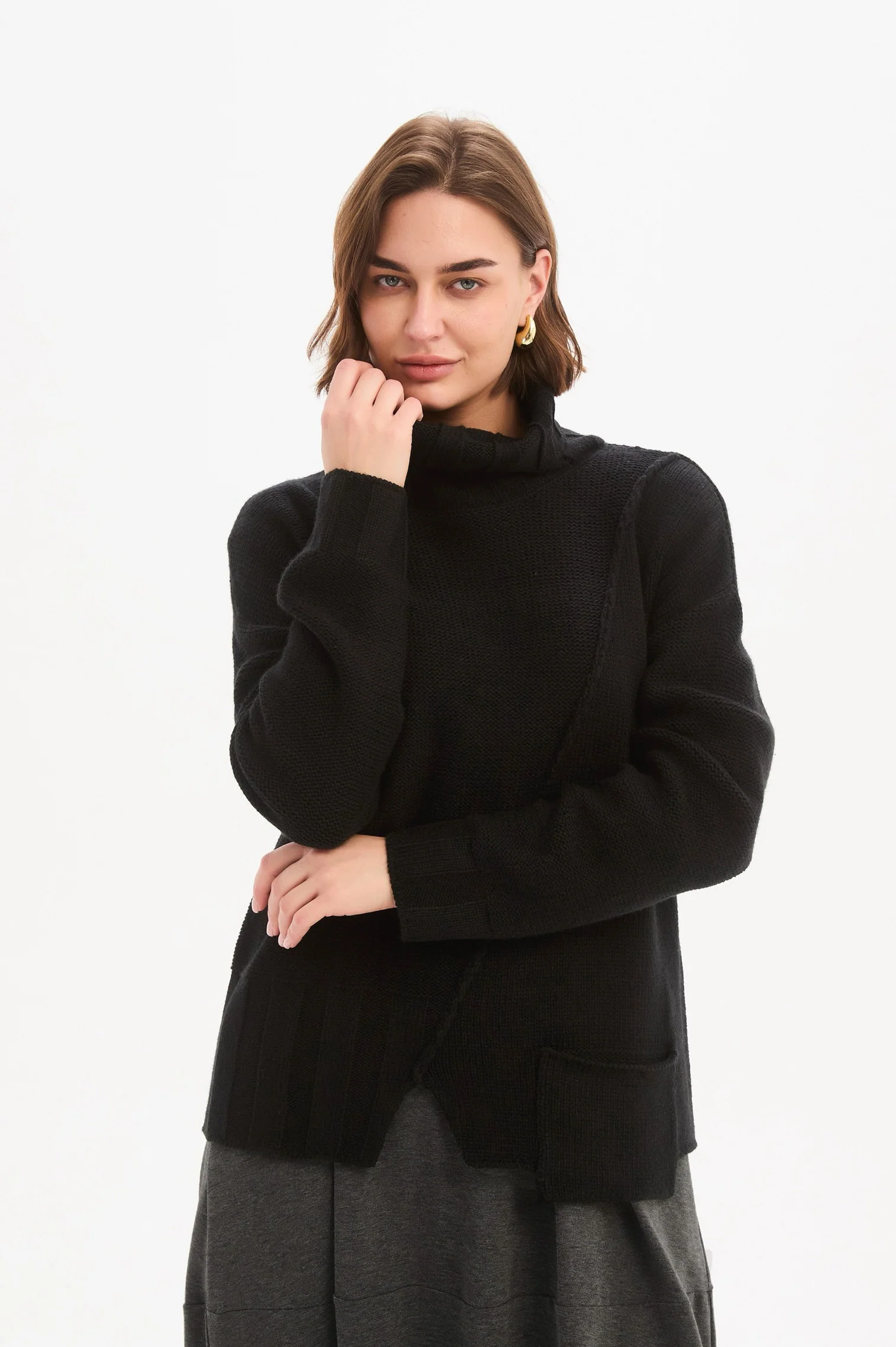 RAW SEAM DROP POCKET KNIT - Image 12
