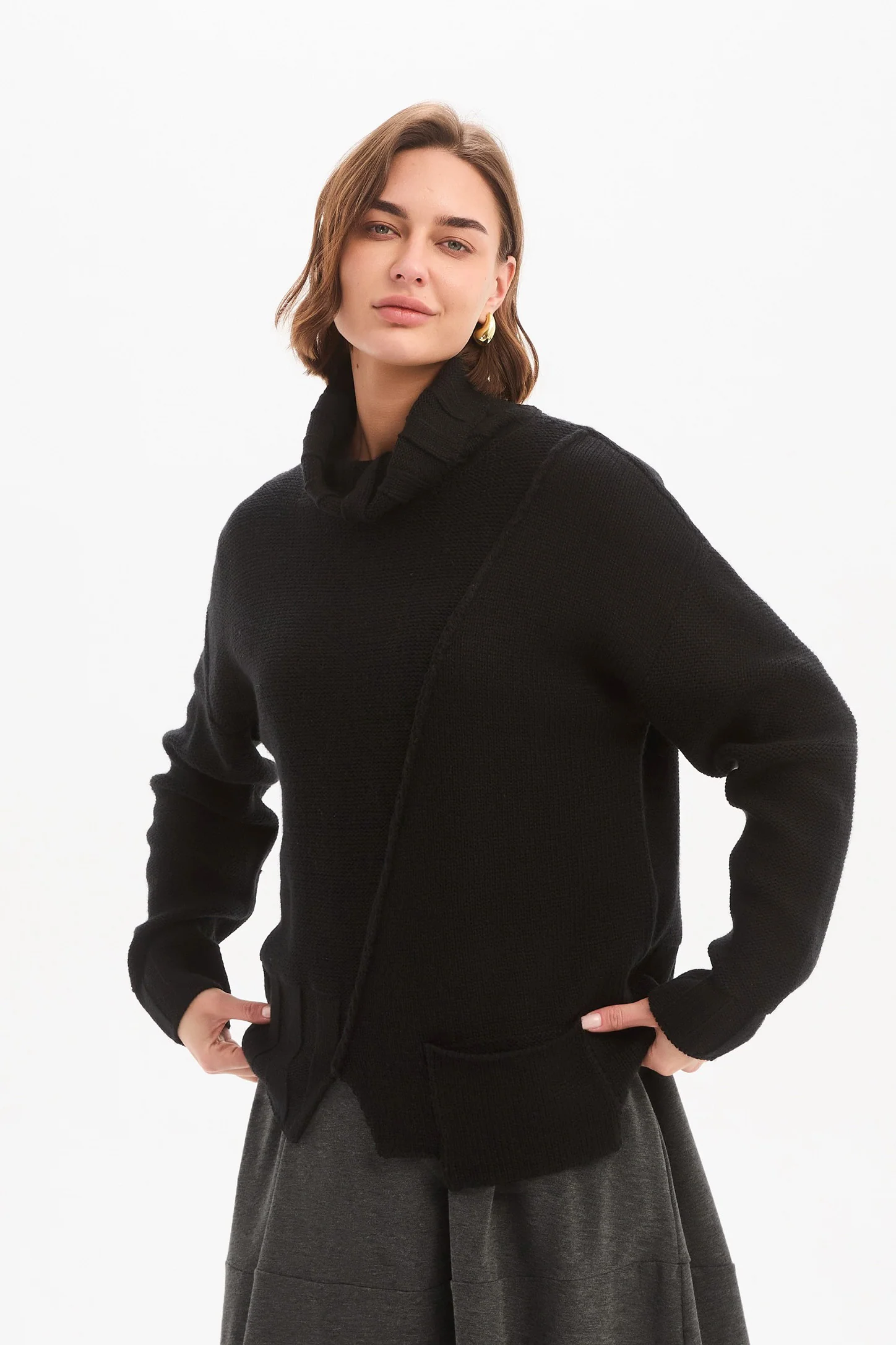 RAW SEAM DROP POCKET KNIT - Image 13