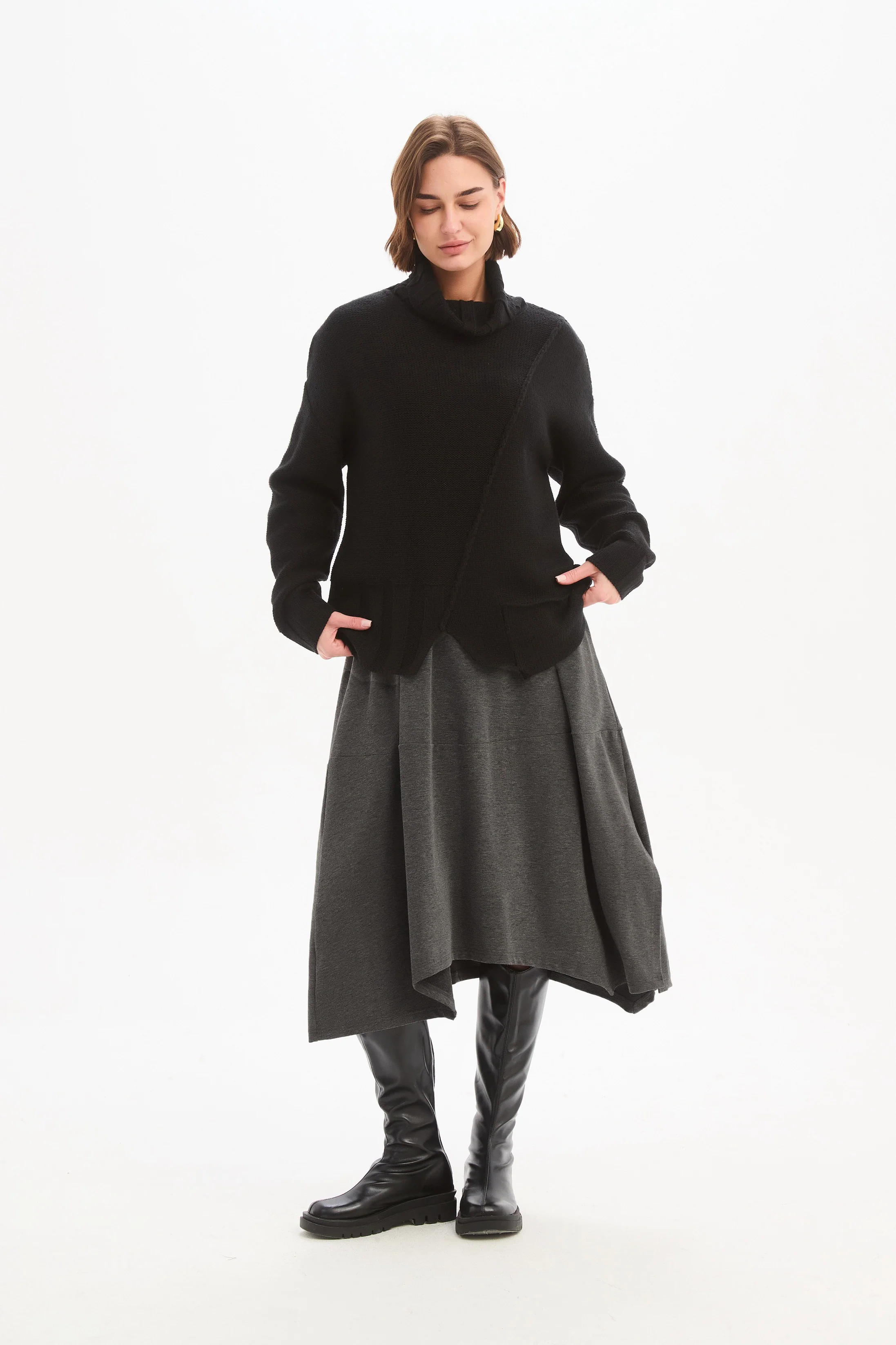 RAW SEAM DROP POCKET KNIT - Image 14