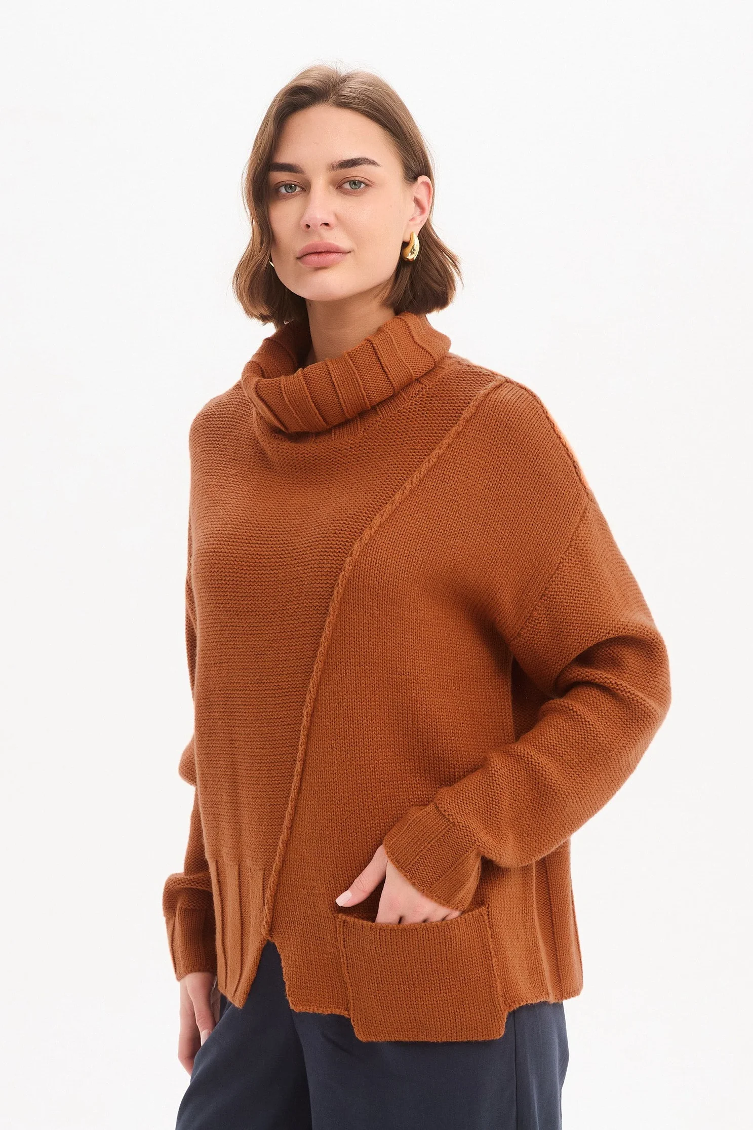 RAW SEAM DROP POCKET KNIT - Image 2