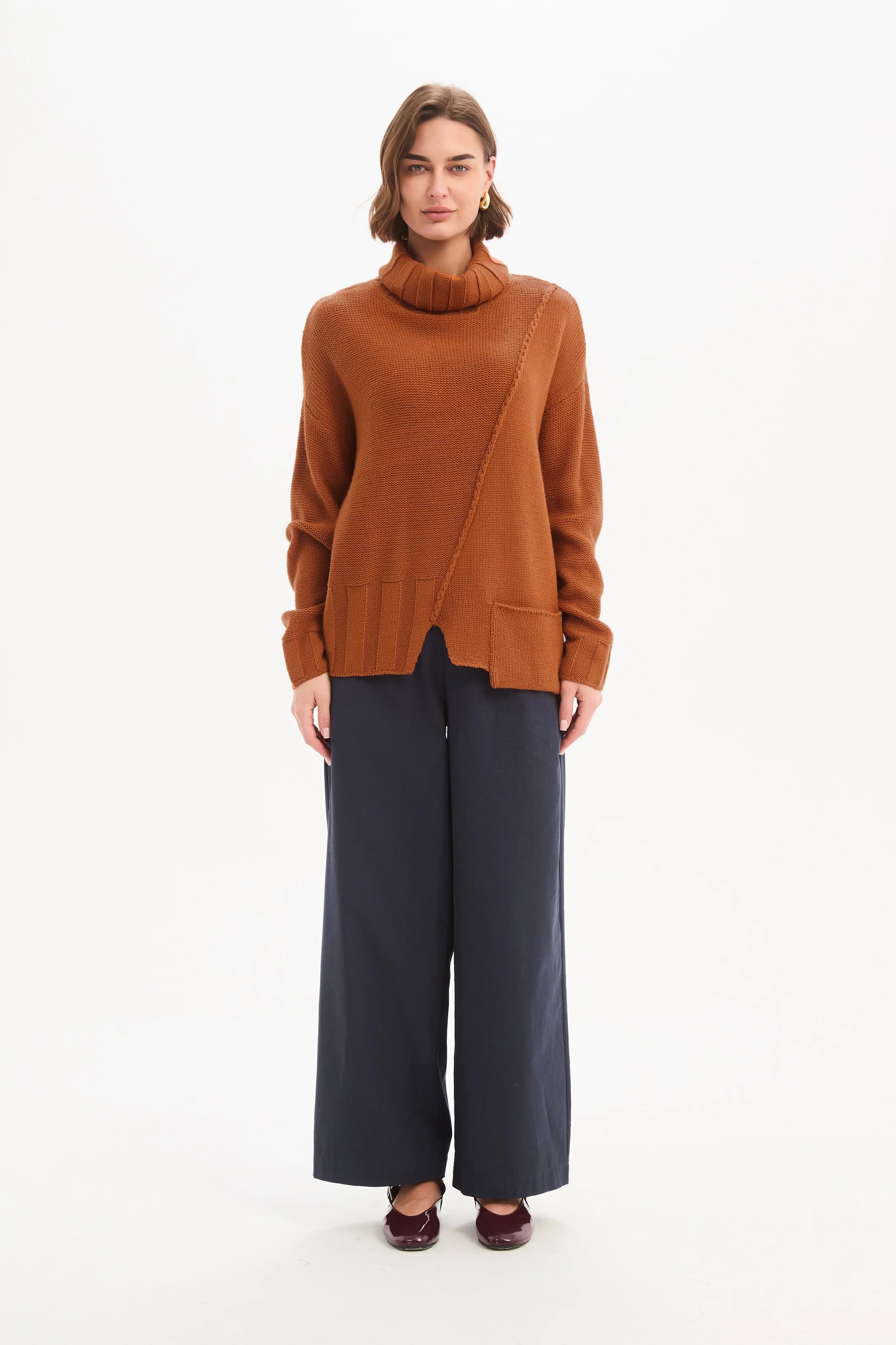 RAW SEAM DROP POCKET KNIT - Image 4