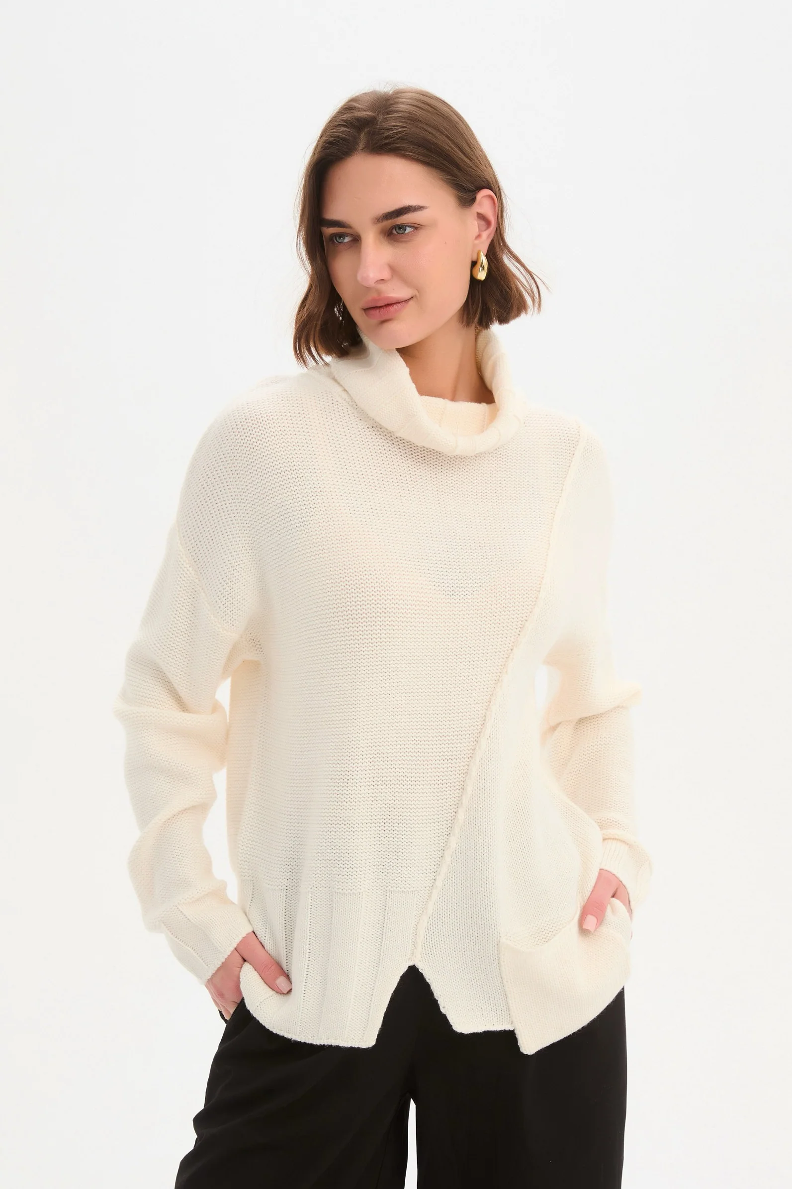 RAW SEAM DROP POCKET KNIT - Image 7