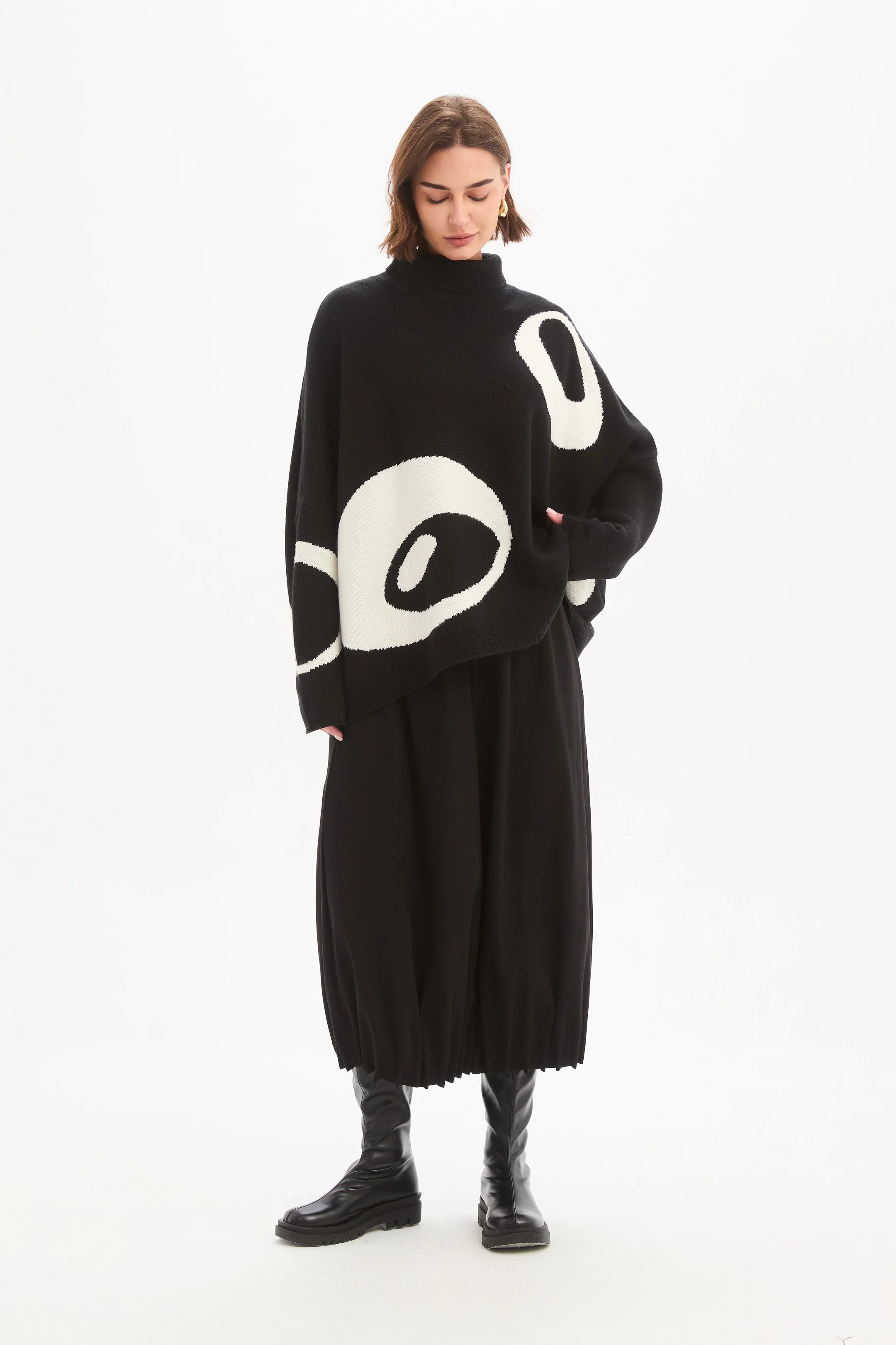 RETRO CIRCLE PRINT KNIT - Image 21
