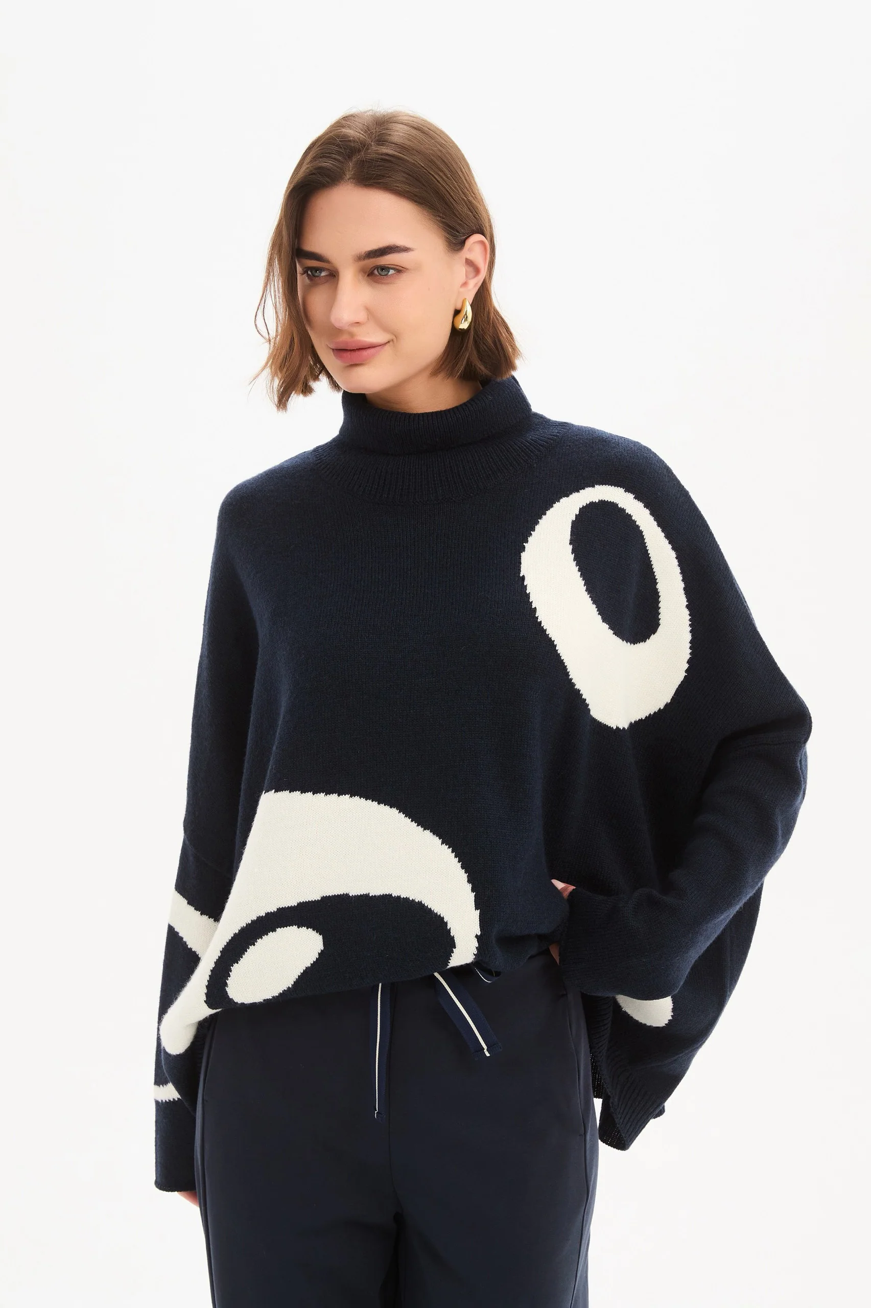 RETRO CIRCLE PRINT KNIT - Image 3