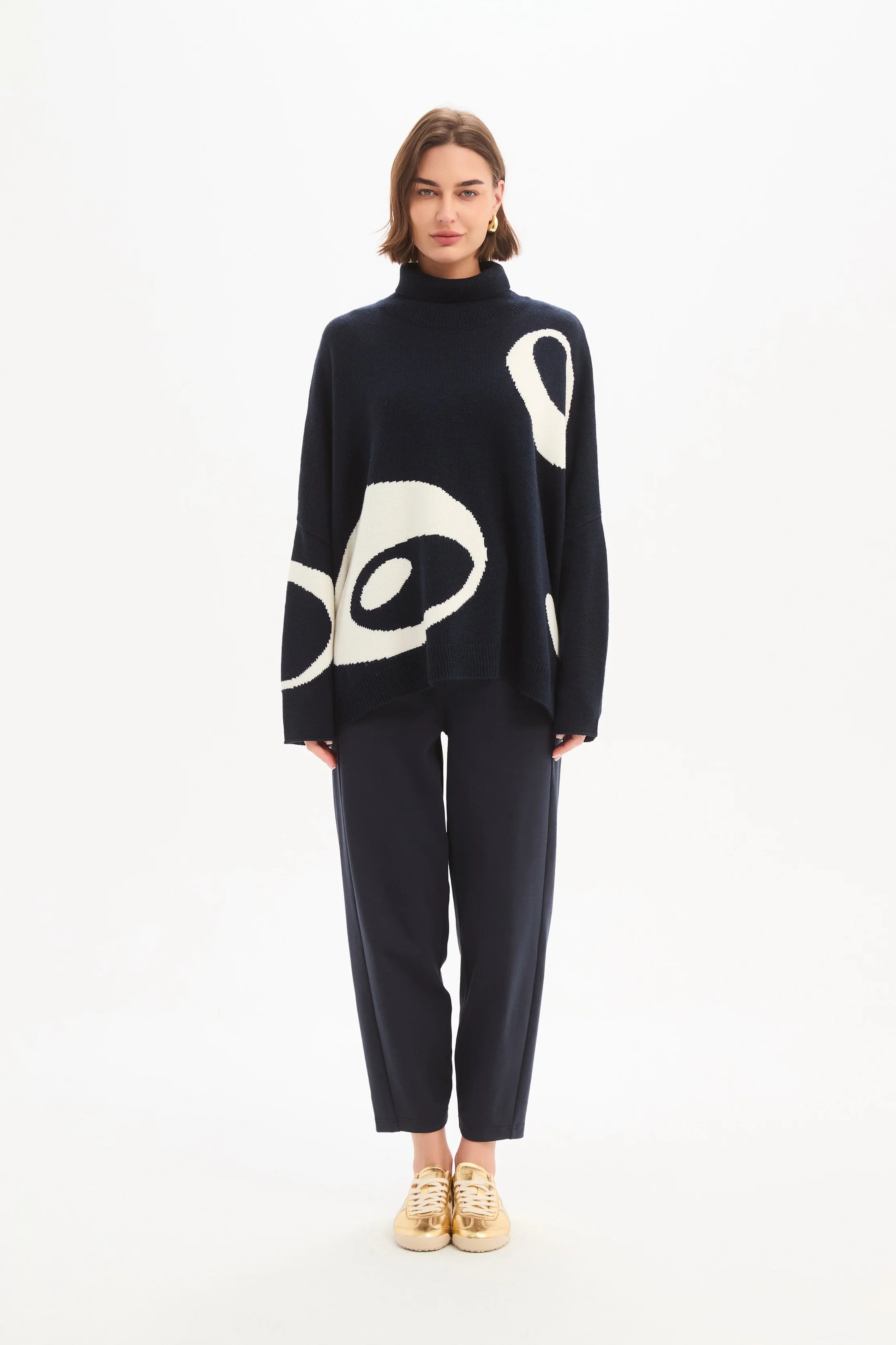 RETRO CIRCLE PRINT KNIT - Image 5