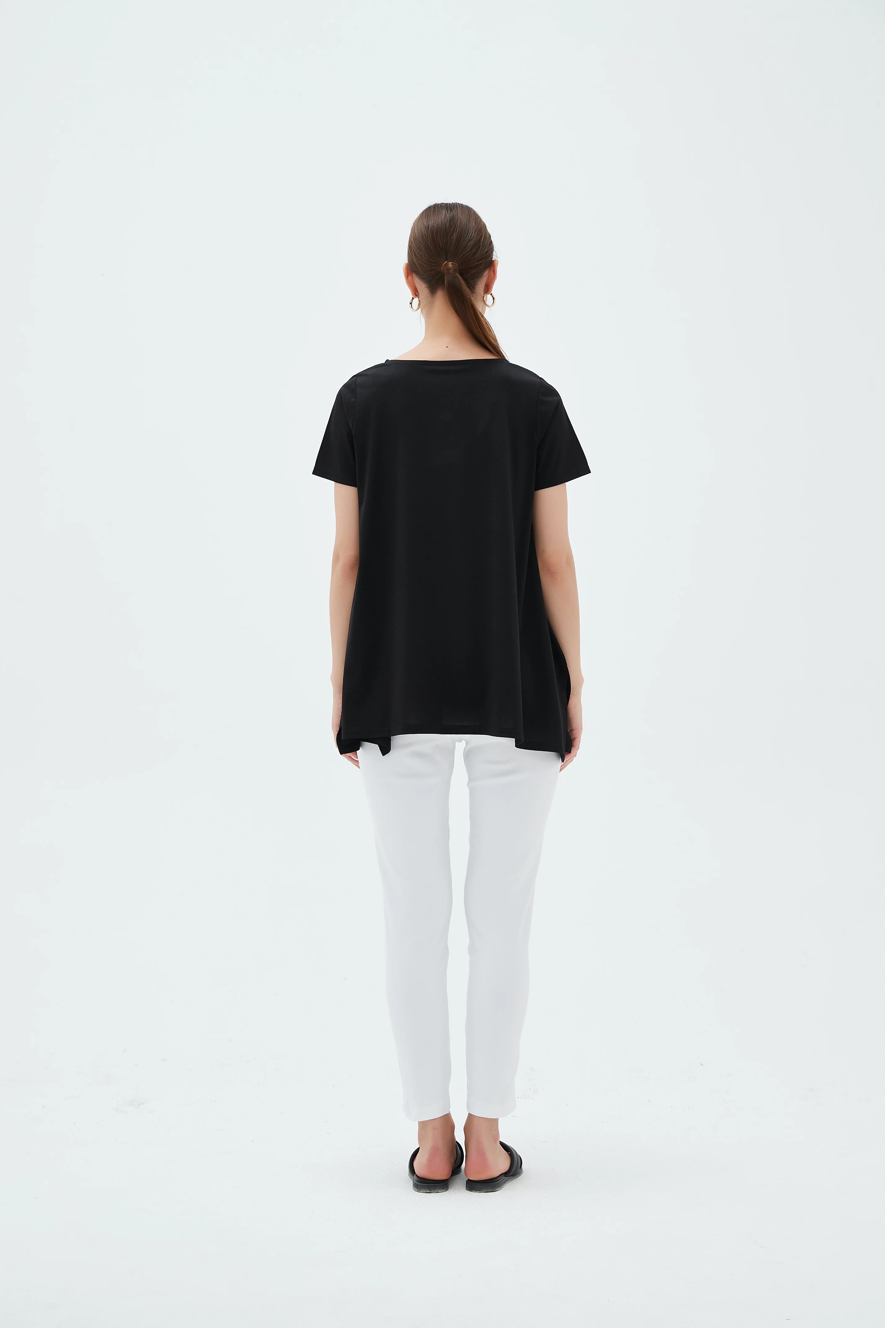 ROUNDED HANKY HEM TEE - Image 12
