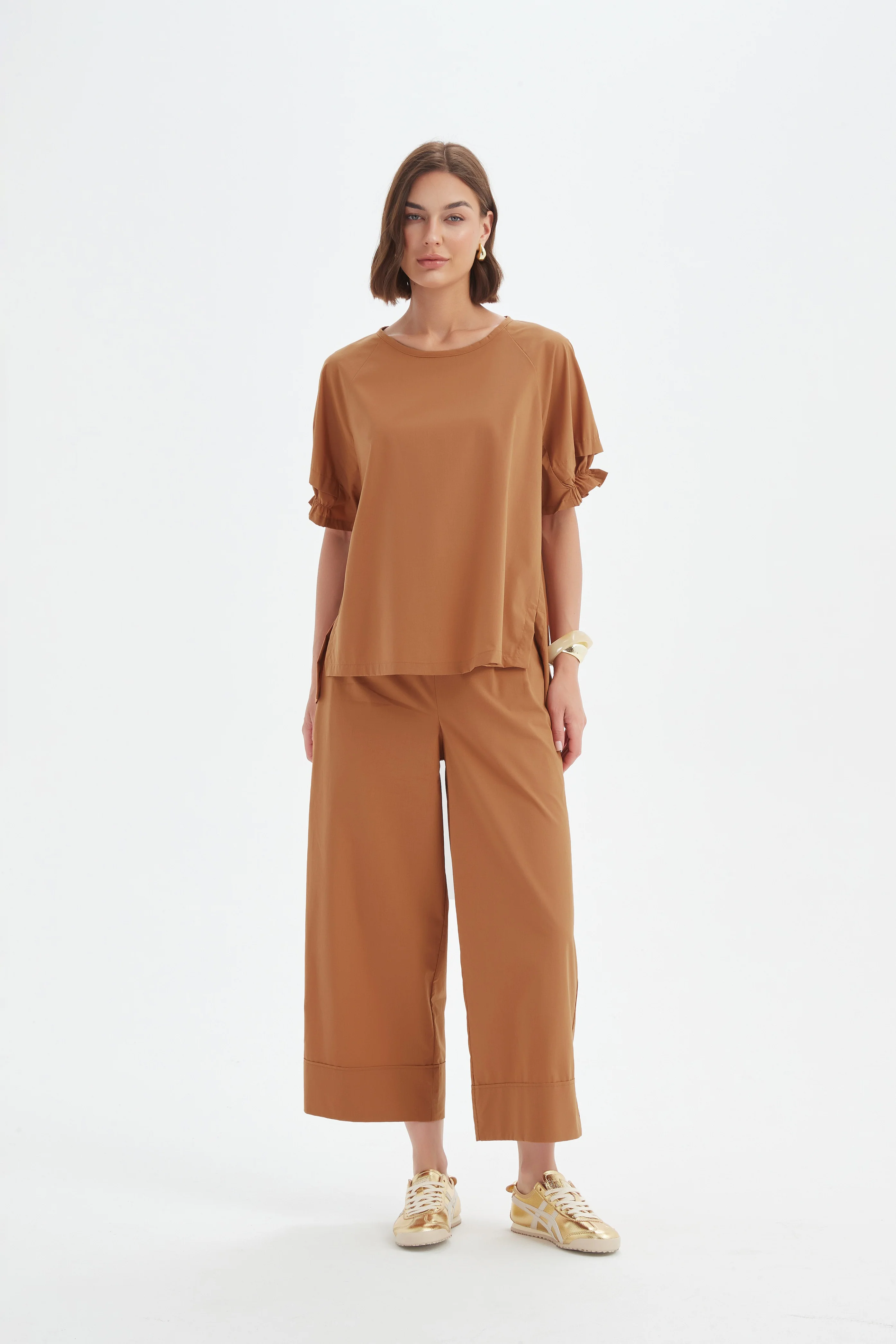 RUFFLE SLEEVE LYOCELL TOP - Image 12