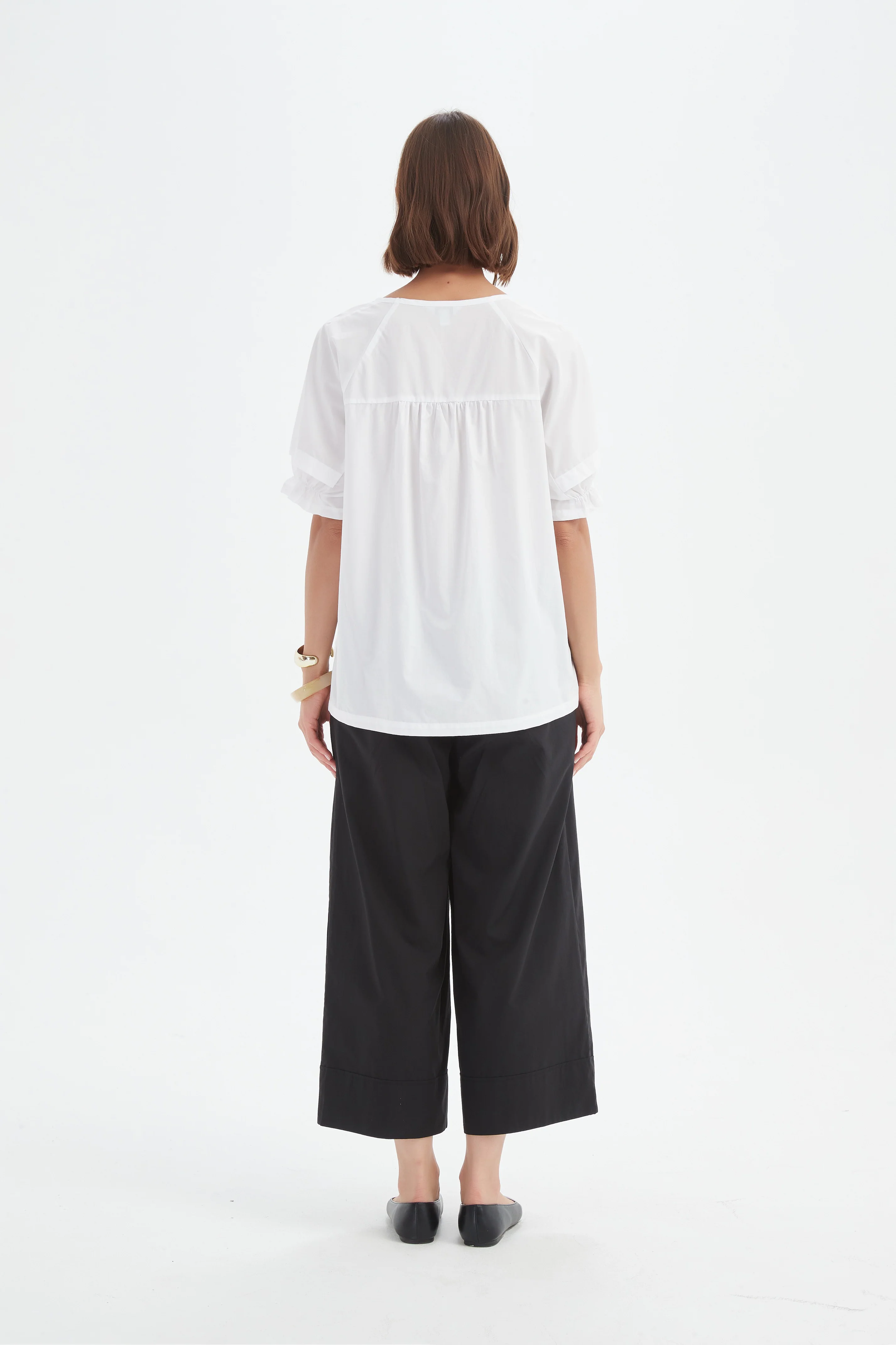 RUFFLE SLEEVE LYOCELL TOP - Image 24