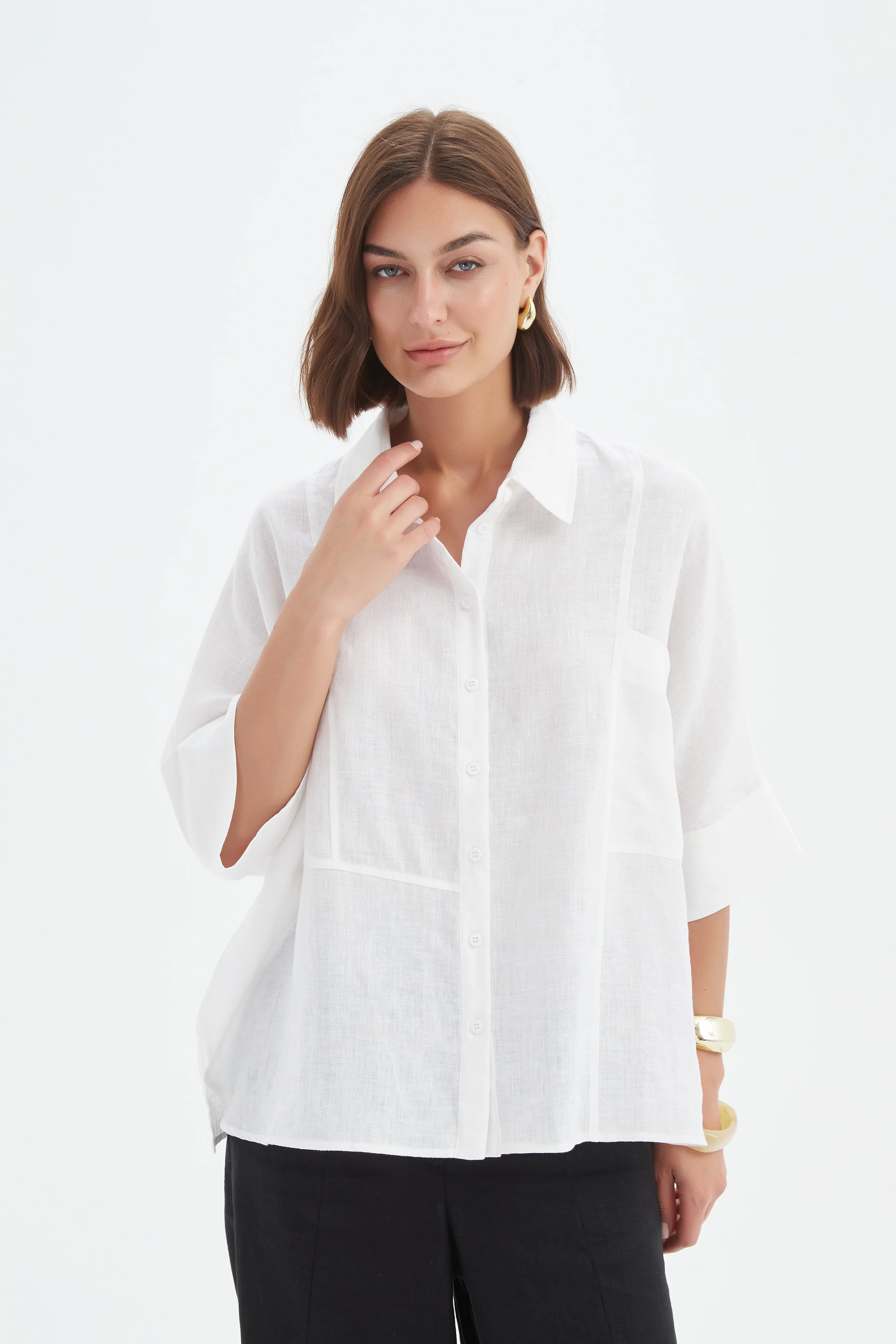 SEAM DETAIL BOXY SHIRT - Image 7