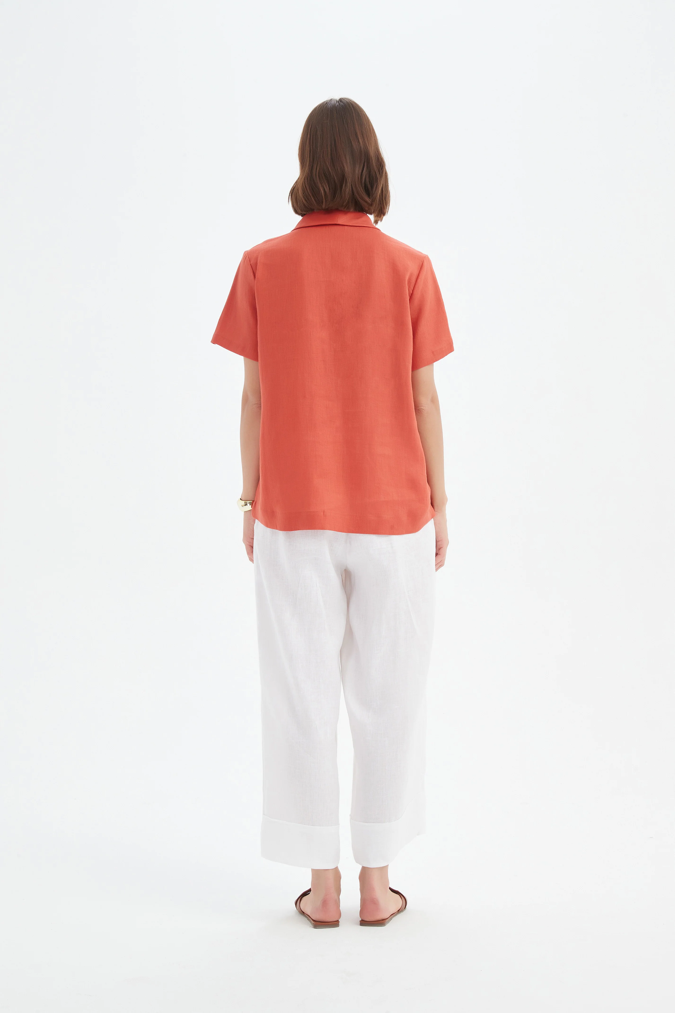 SHAWL COLLAR PLEAT TOP - Image 15