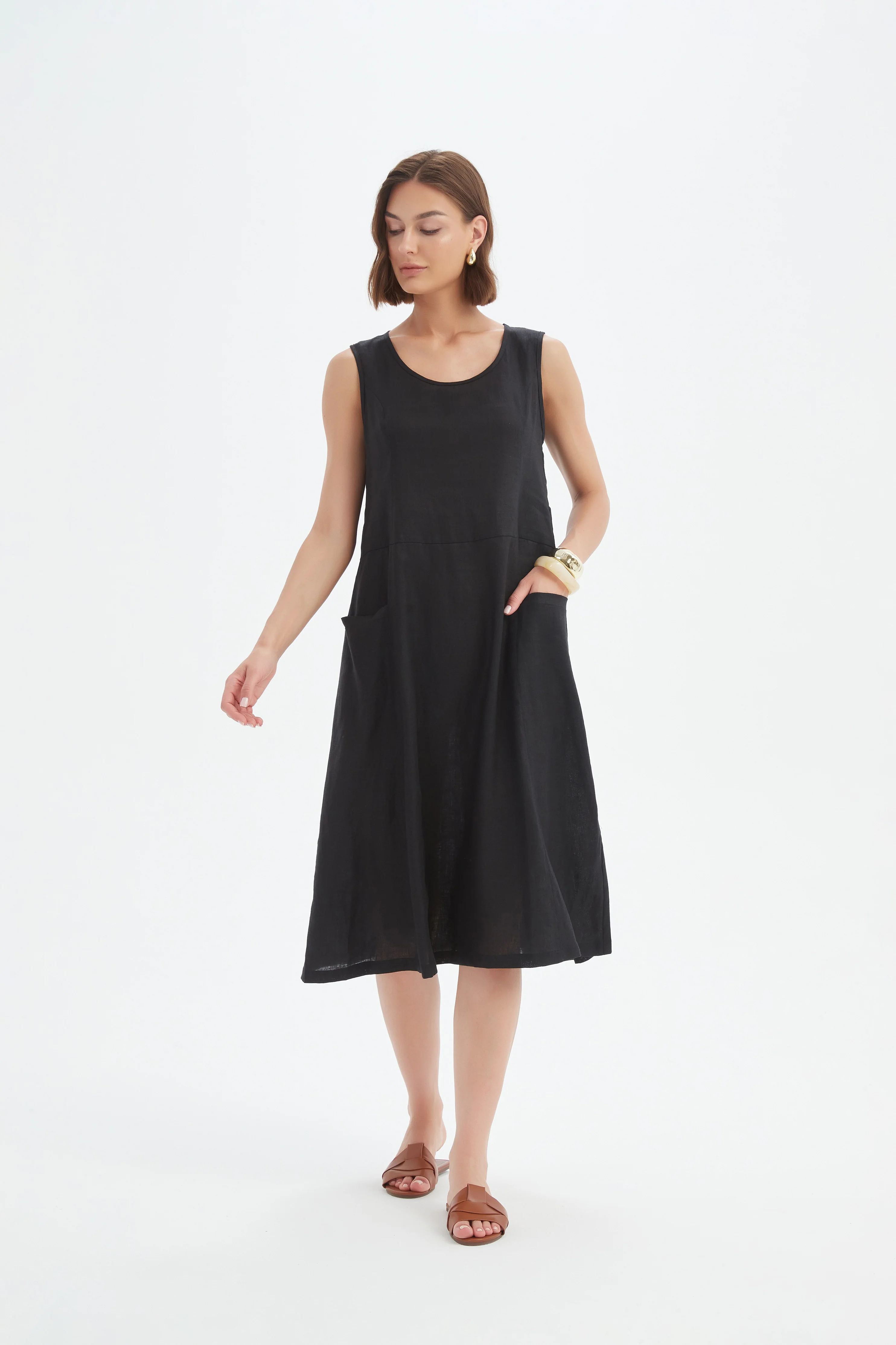 SLEEVELESS POCKET DRESS - Image 6