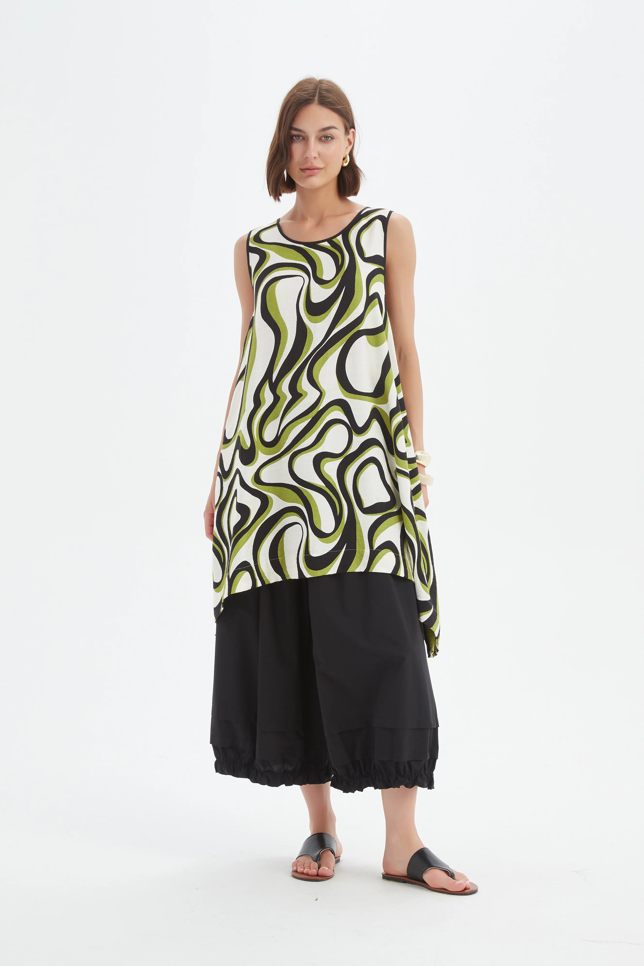 SLEEVELESS SWING PRINT TOP - Image 7