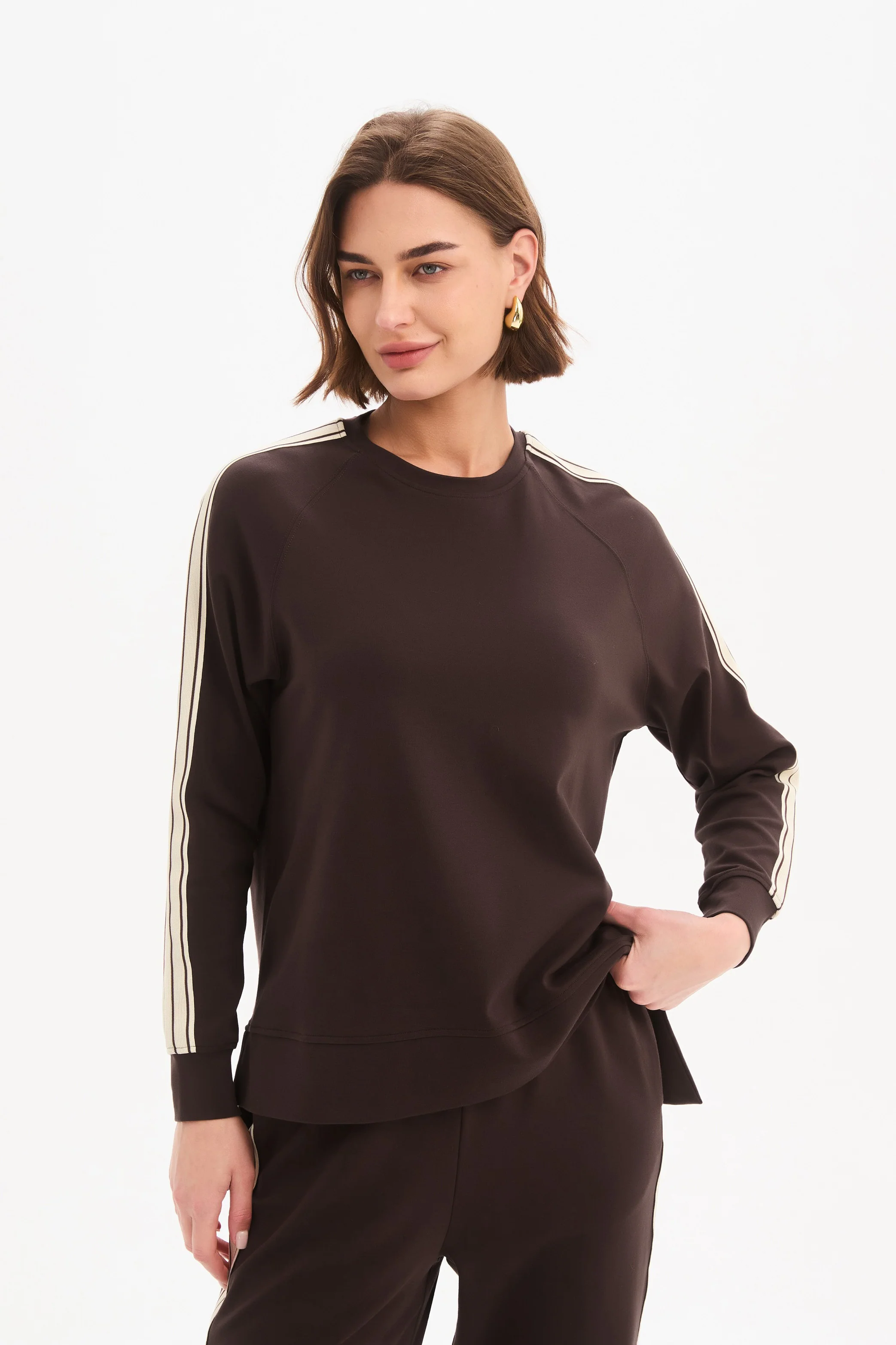 STRIPE SLEEVE SWEAT - Image 16