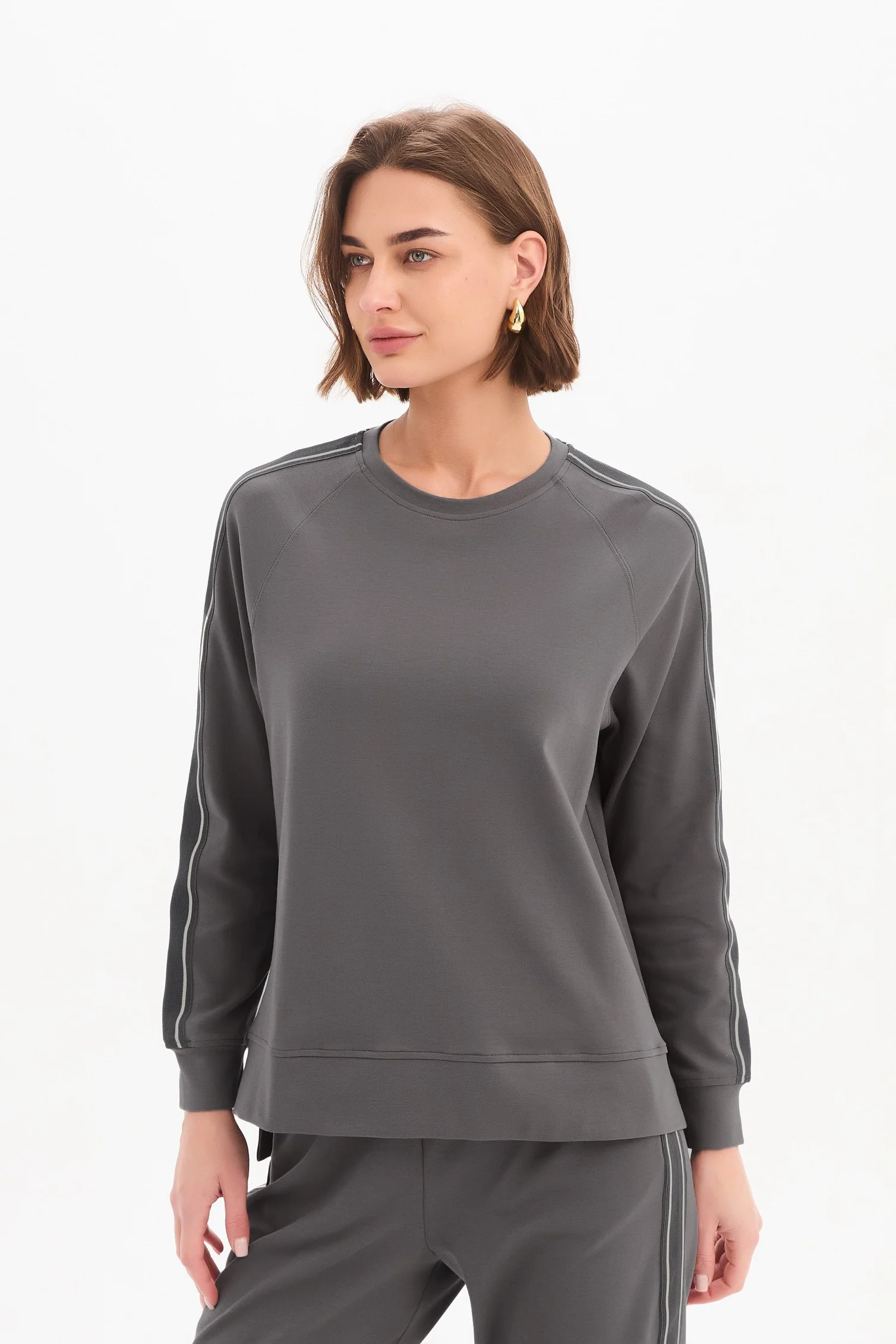 STRIPE SLEEVE SWEAT - Image 21