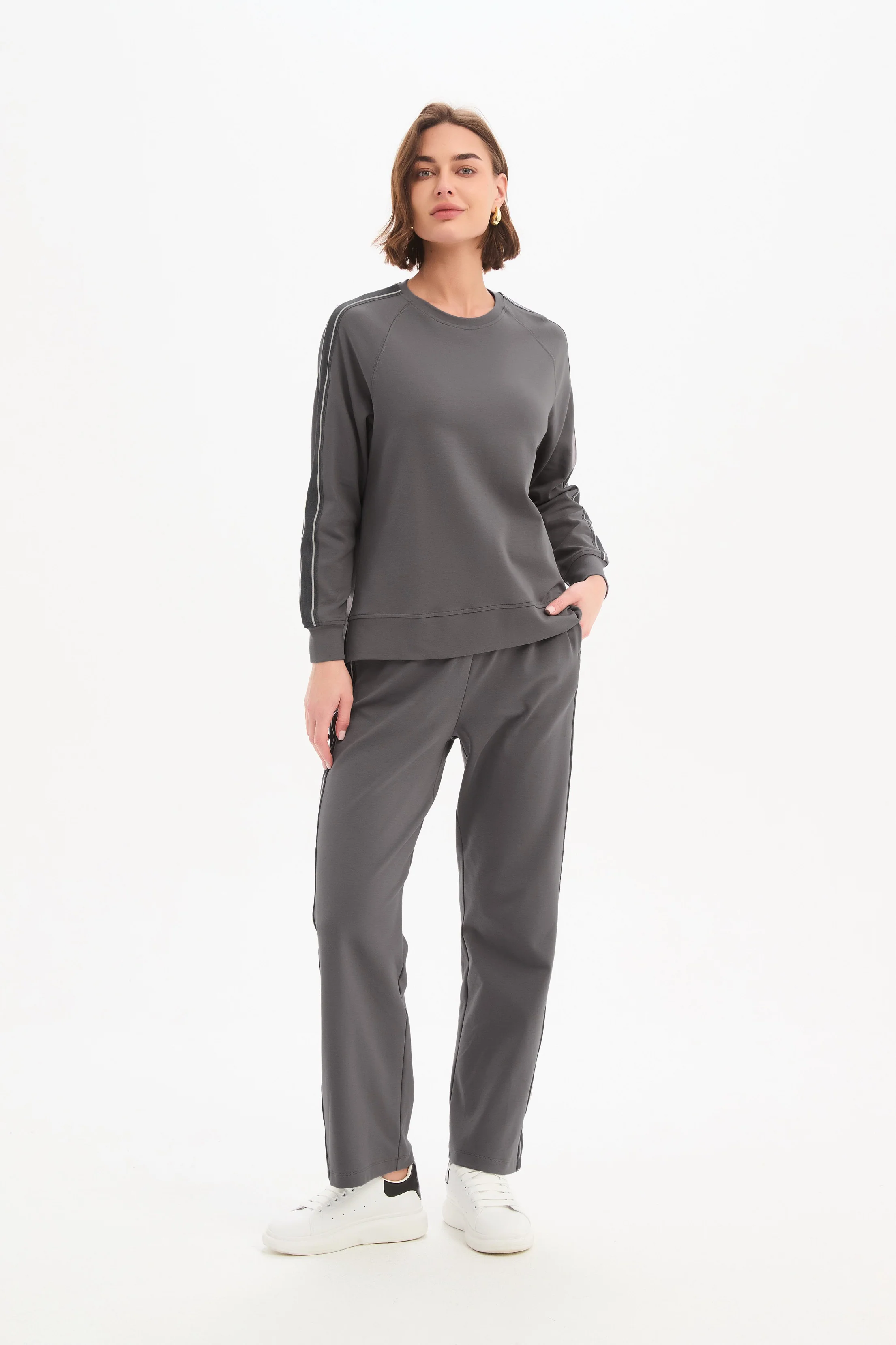 STRIPE SLEEVE SWEAT - Image 23