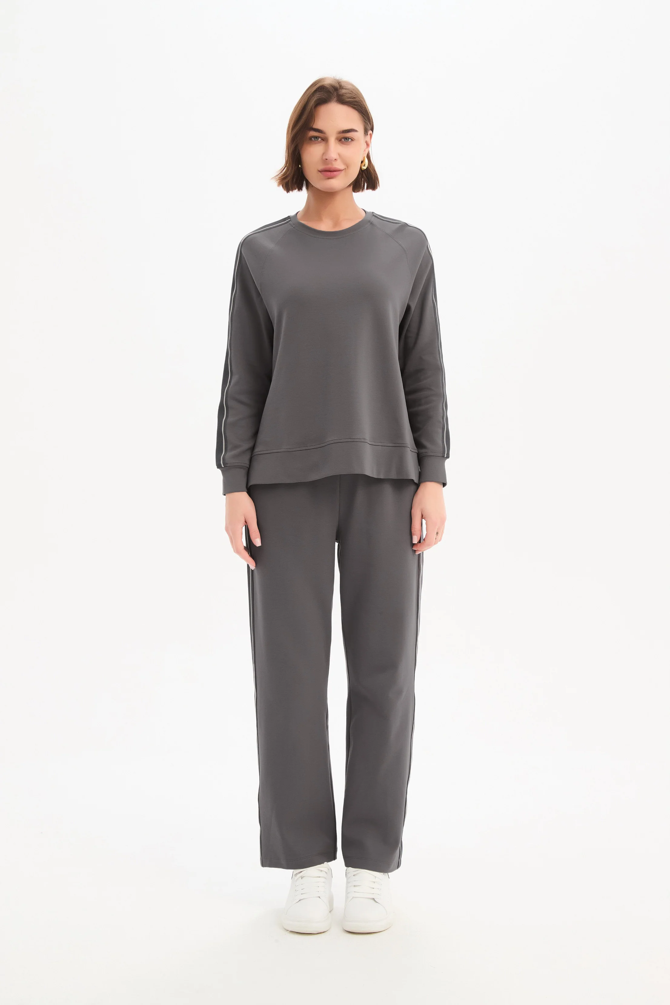 STRIPE SLEEVE SWEAT - Image 24