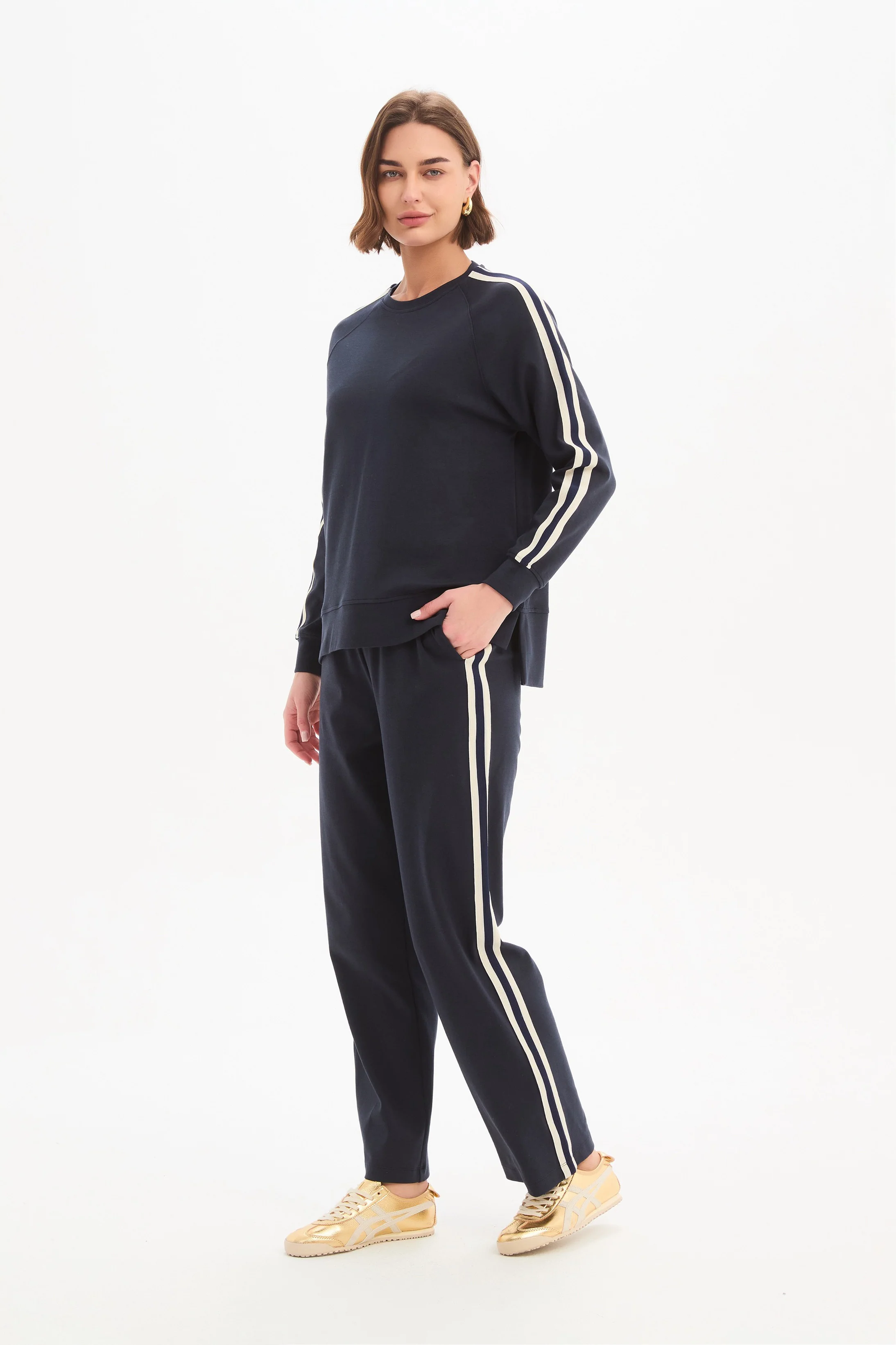 STRIPE SLEEVE SWEAT - Image 3
