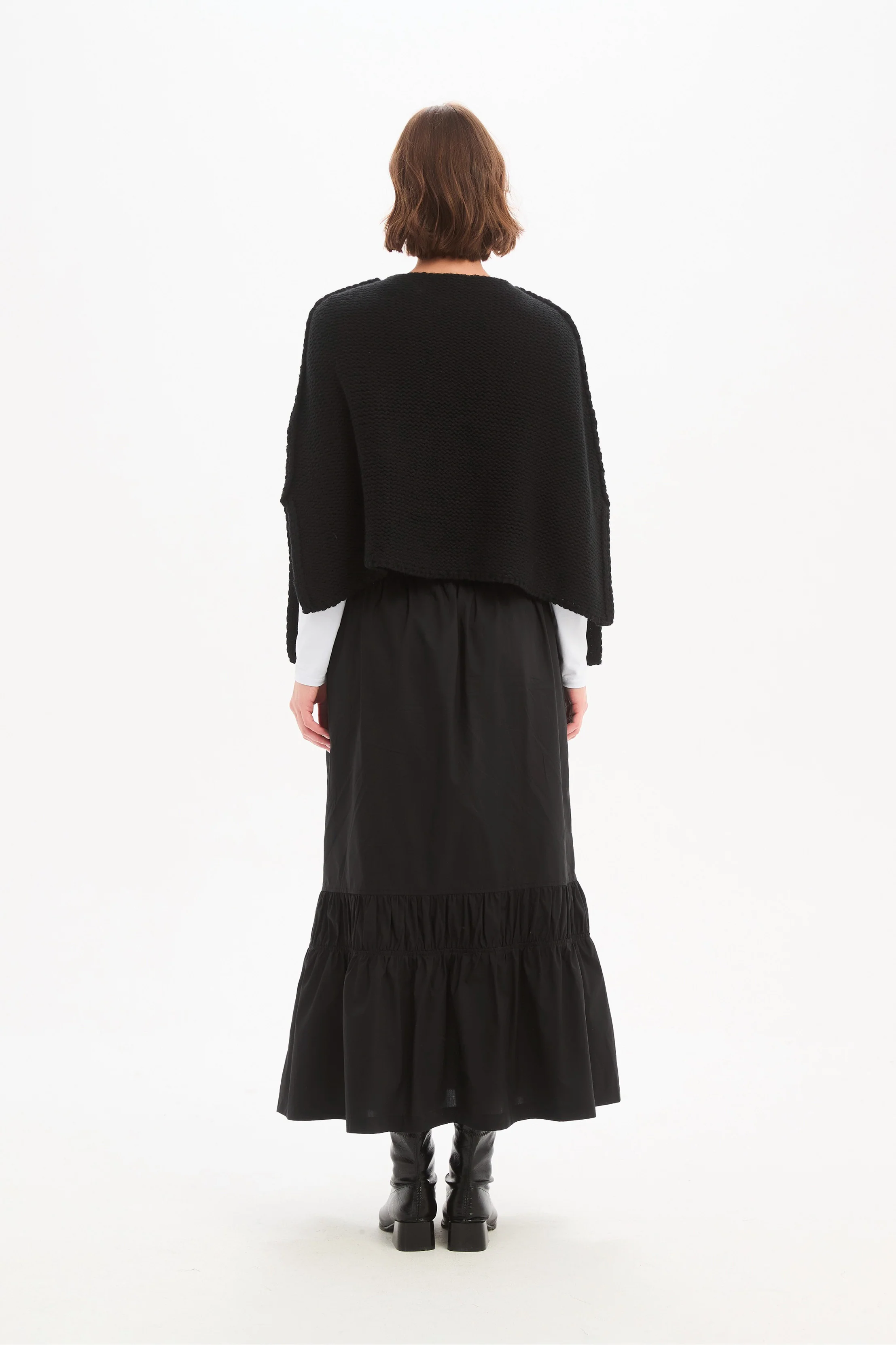 TIERED POPLIN ANKLE SKIRT - Image 10